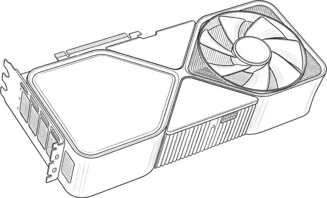 Drawing of the NVIDIA GeForce RTX 5090