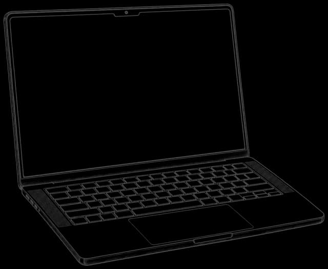 Drawing of the MacBook Pro