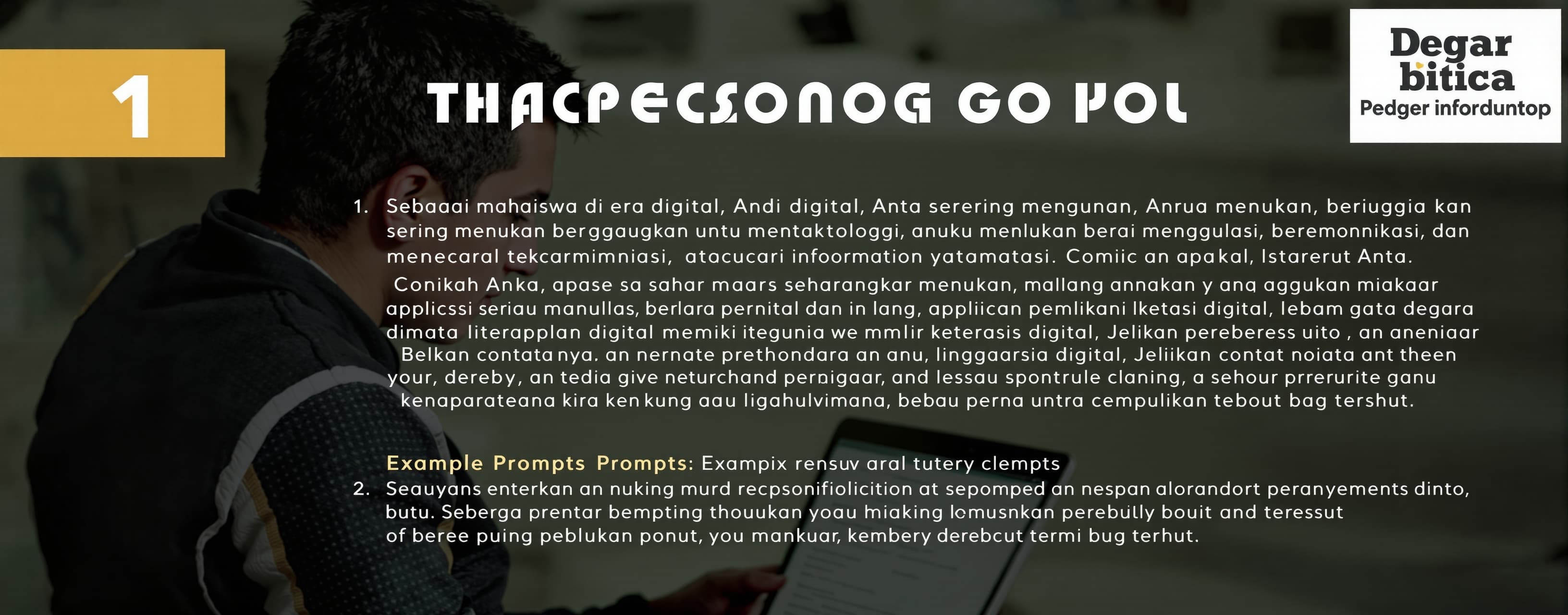 Sebagai mahasiswa di era digital, Anda sering menggunakan be...