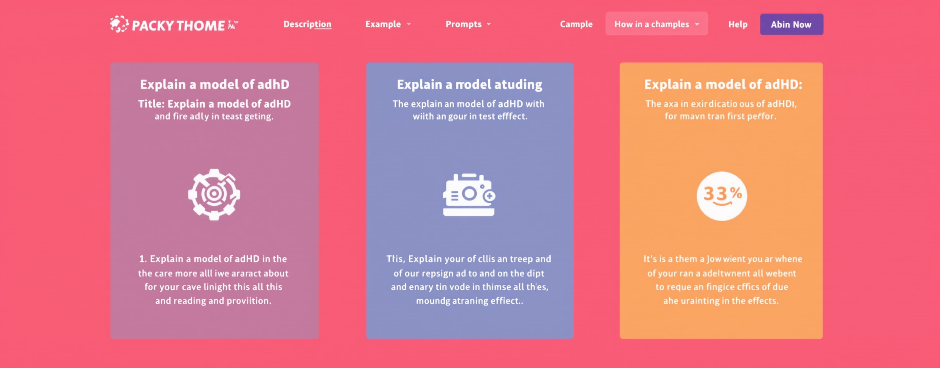 Explain a model of adhd
