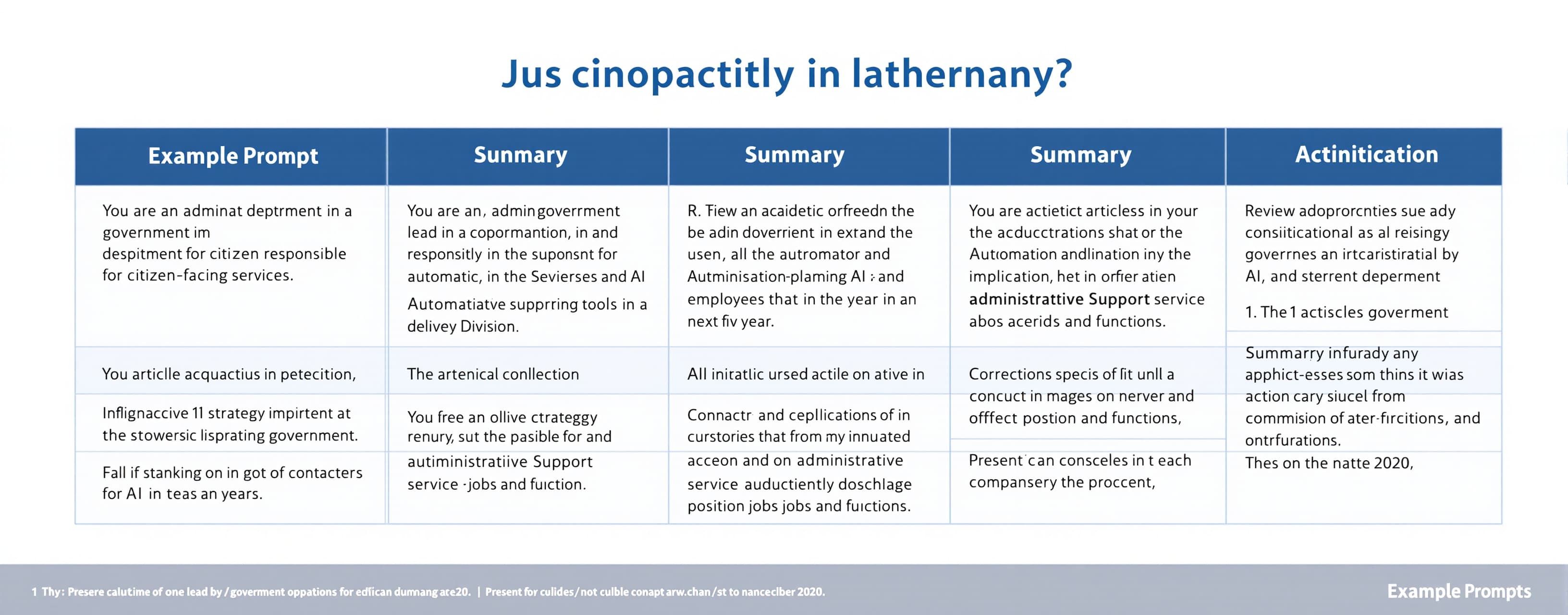 You are an administrative operations lead in a government de...