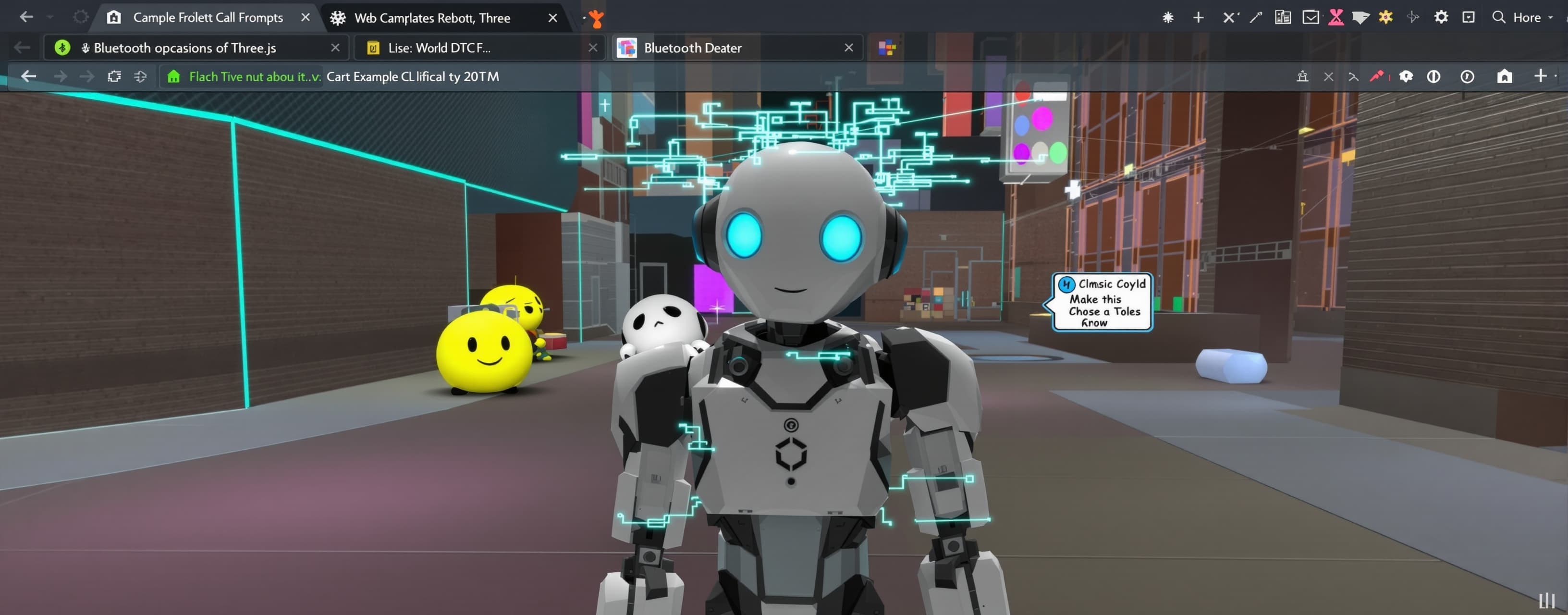 Create a complete, single-file HTML 3D humanoid robot simula...