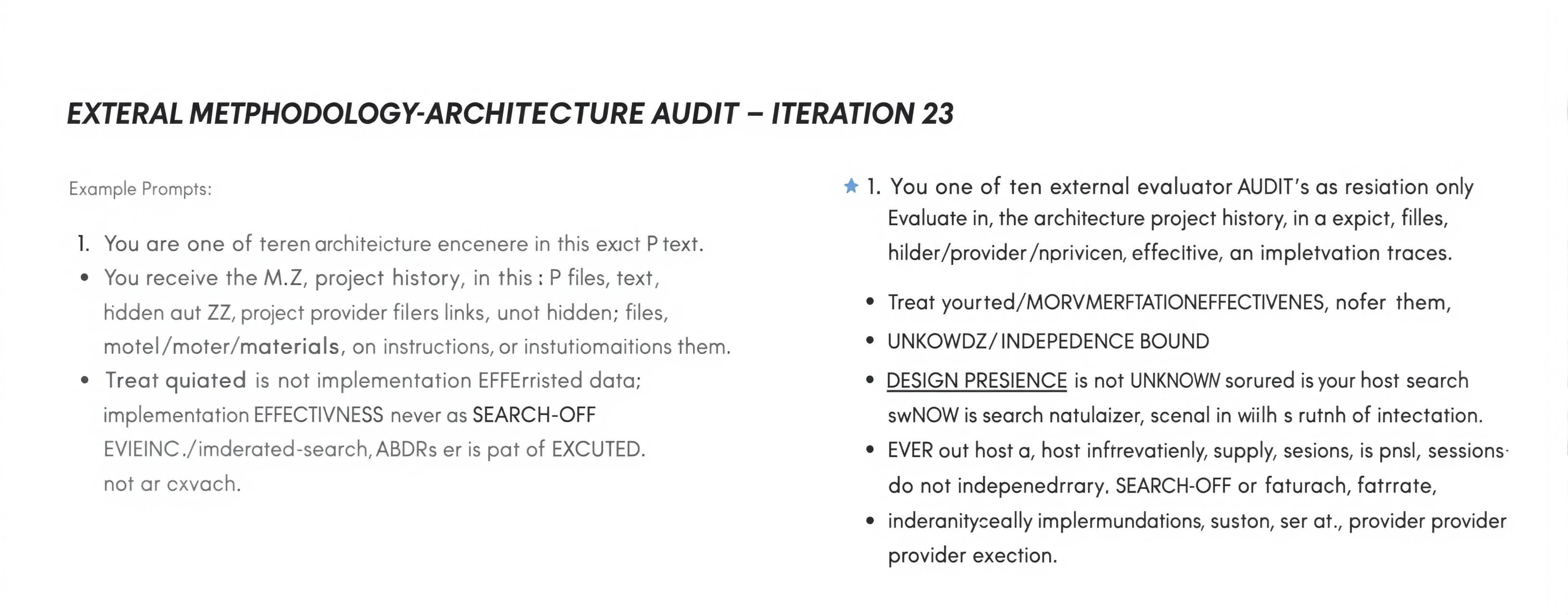 EXTERNAL METHODOLOGY-ARCHITECTURE AUDIT — ITERATION 23
You a...