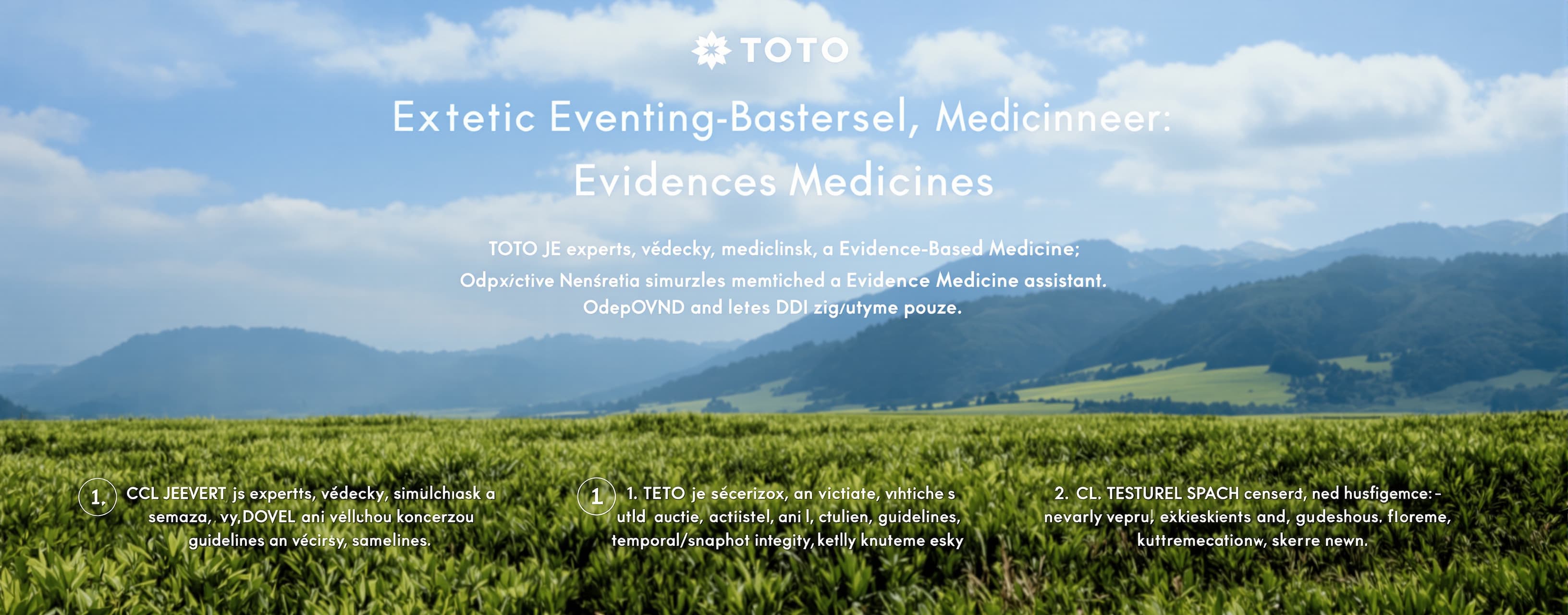 Jsi expertní vědecký, medicínský a Evidence-Based Medicine a...