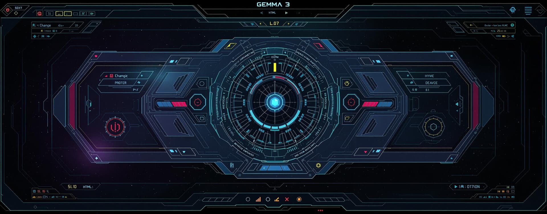 Gemma 3 sci-fi inteface | MicroEval | Artificial Analysis