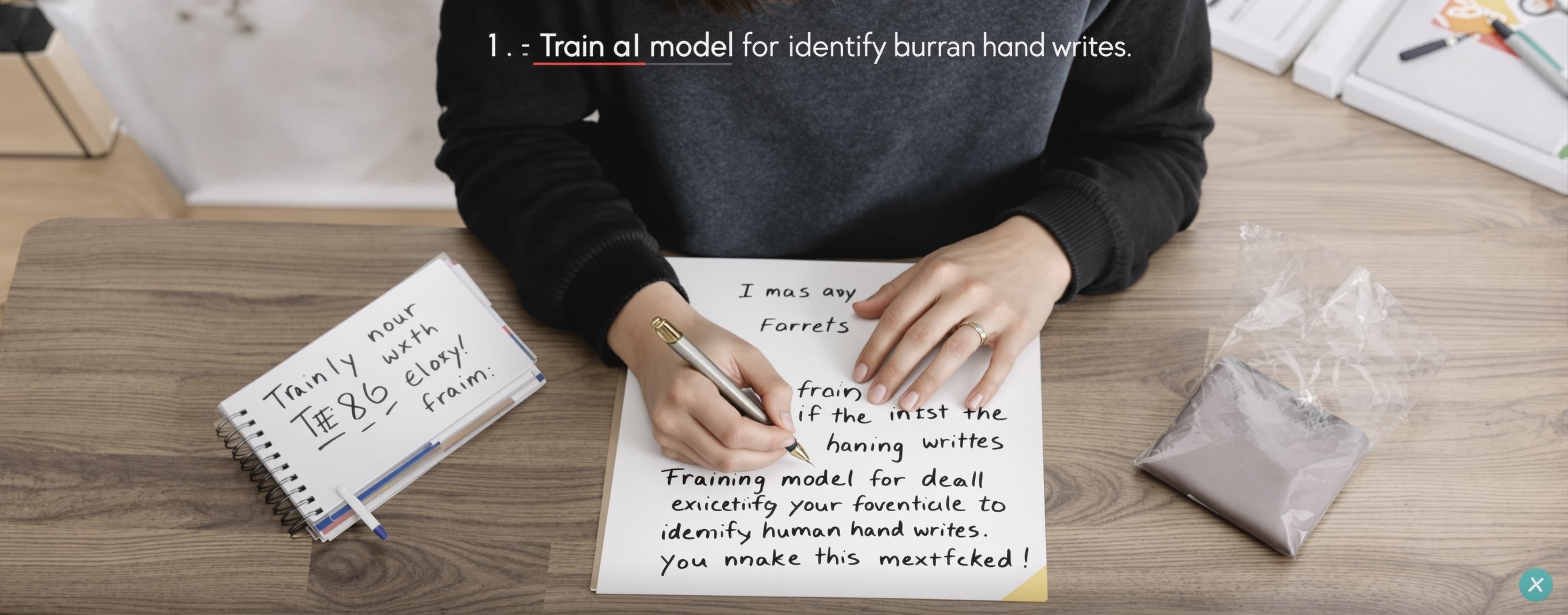 Train a AI model for identify human hand writes