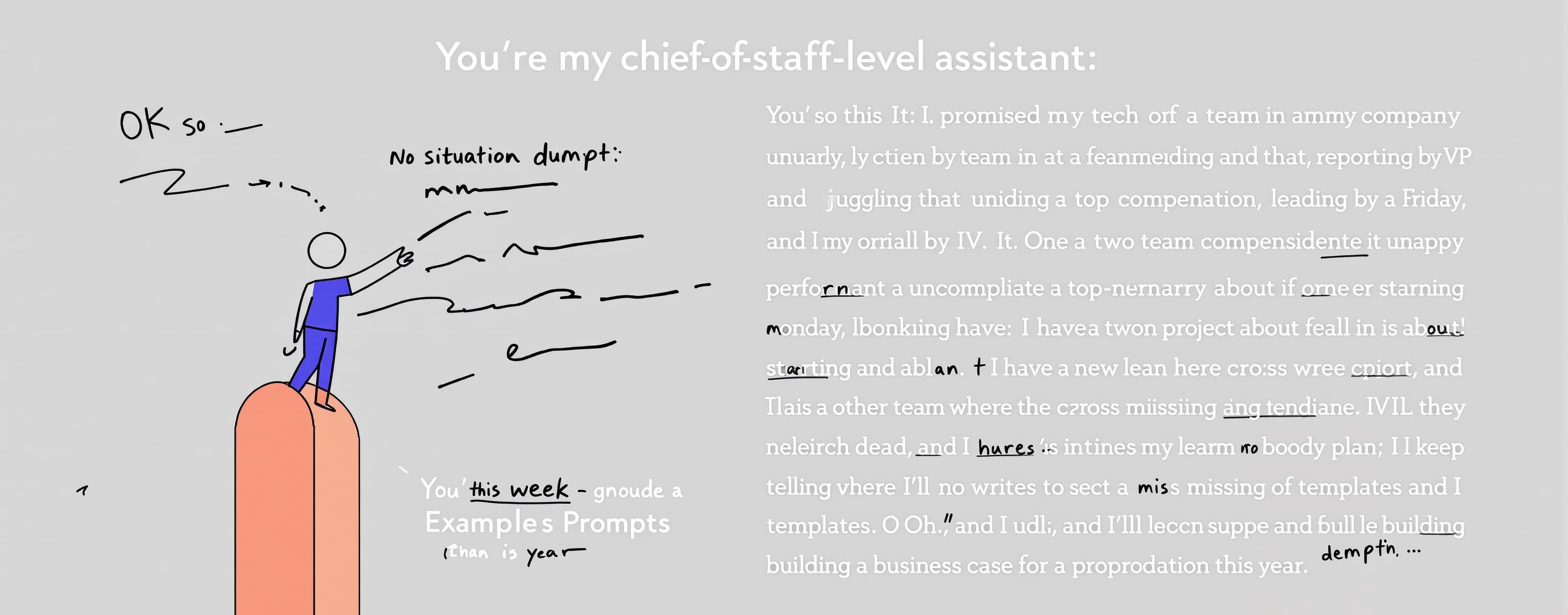 You're my chief-of-staff-level assistant. I'm a director at ...