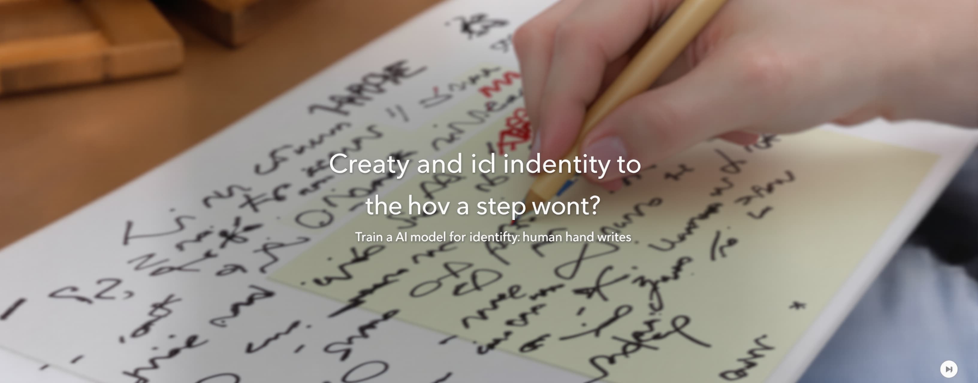 Train a AI model for identify human hand writes