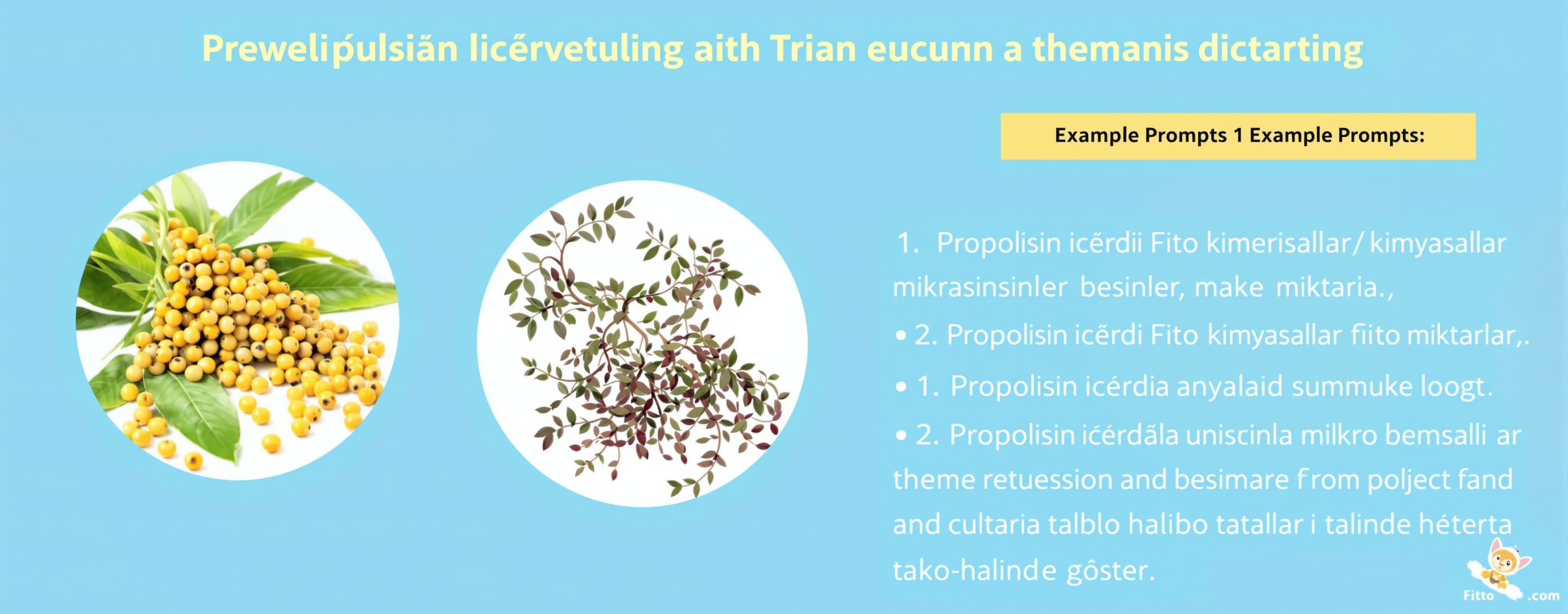 Propolisin içerdiği Fito kimyasallar mikro besinler miktarla...