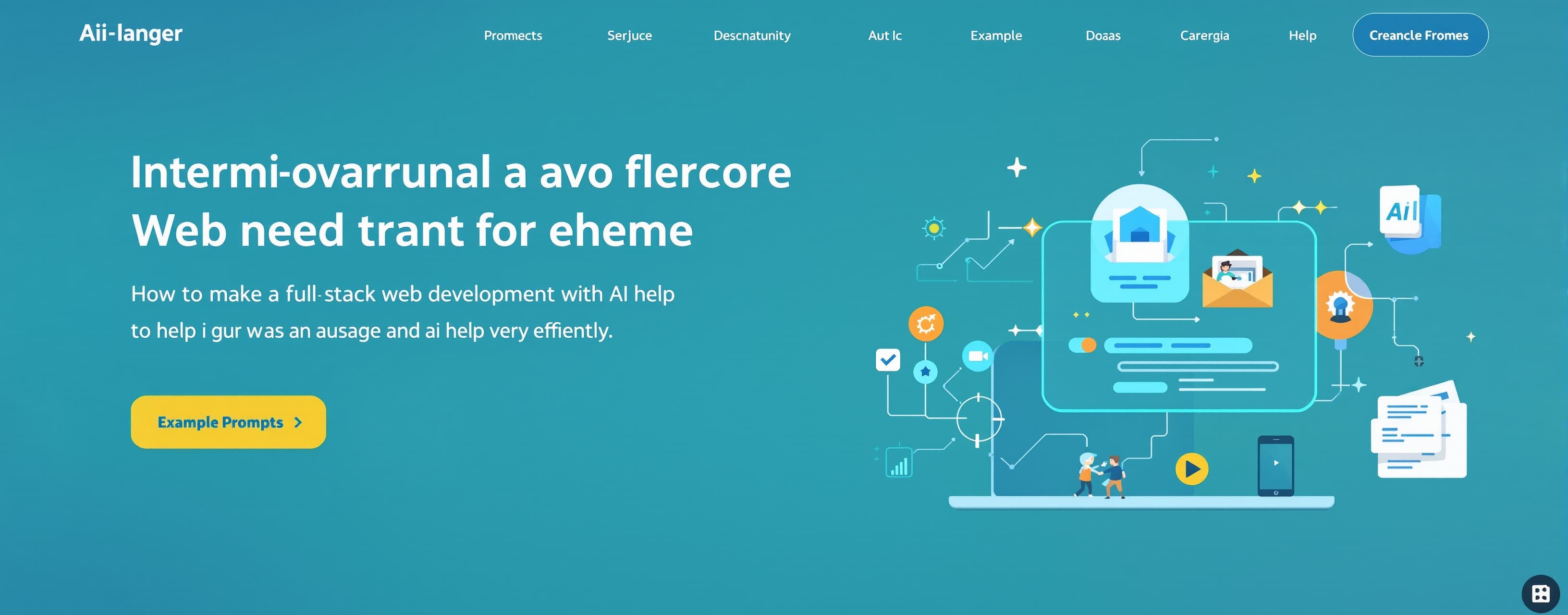 how to make a full stack web development project with ai hel...