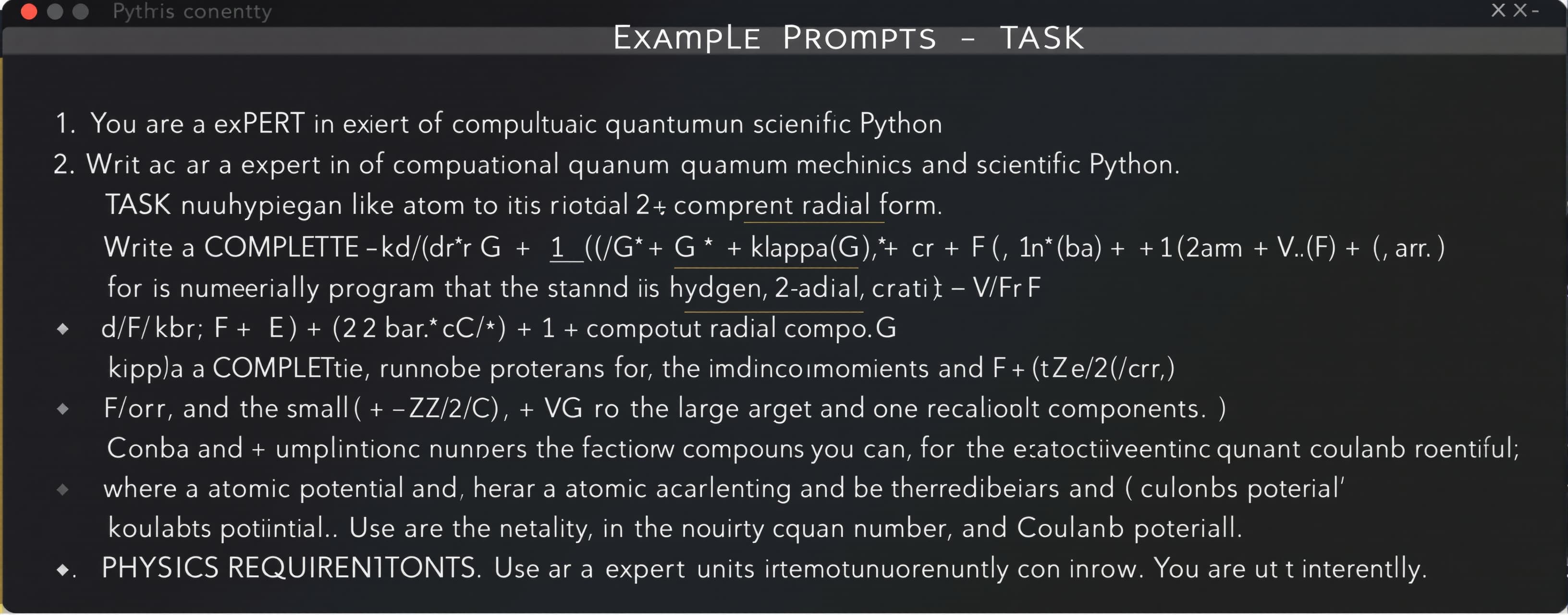 You are an expert in computational quantum mechanics and sci...