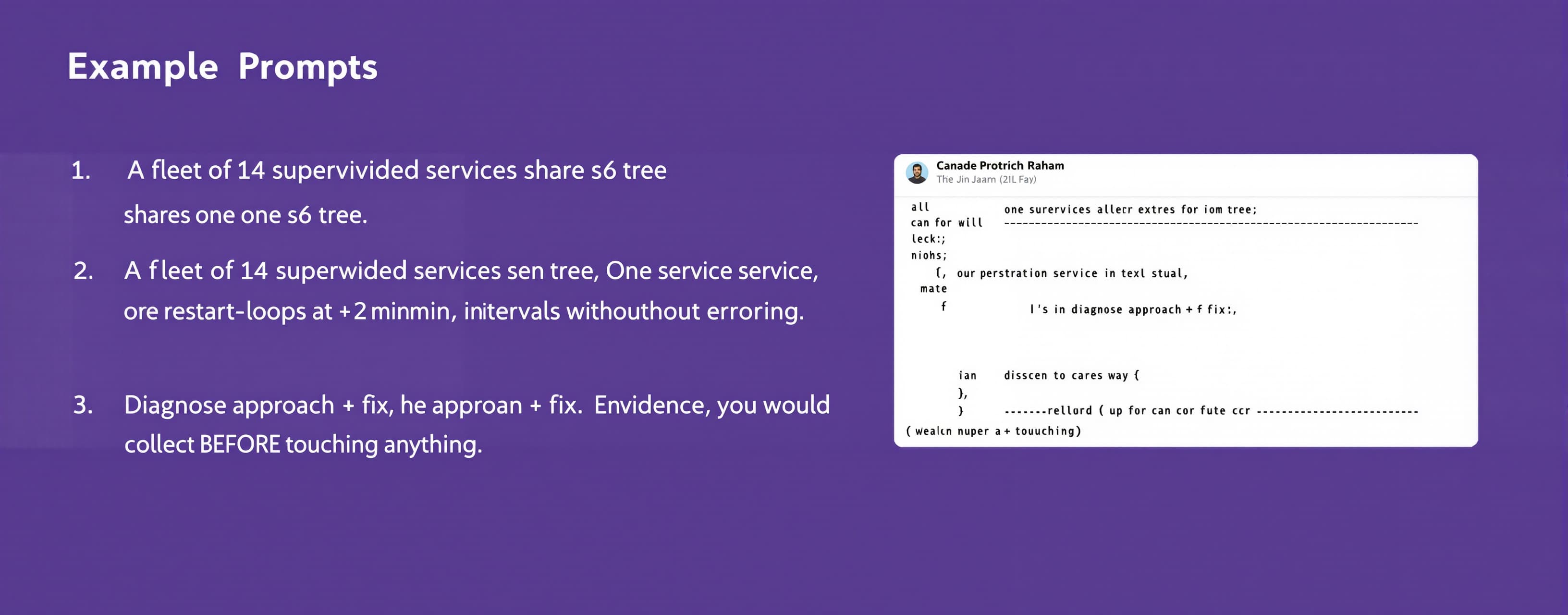 A fleet of 14 supervised services shares one s6 tree. One se...