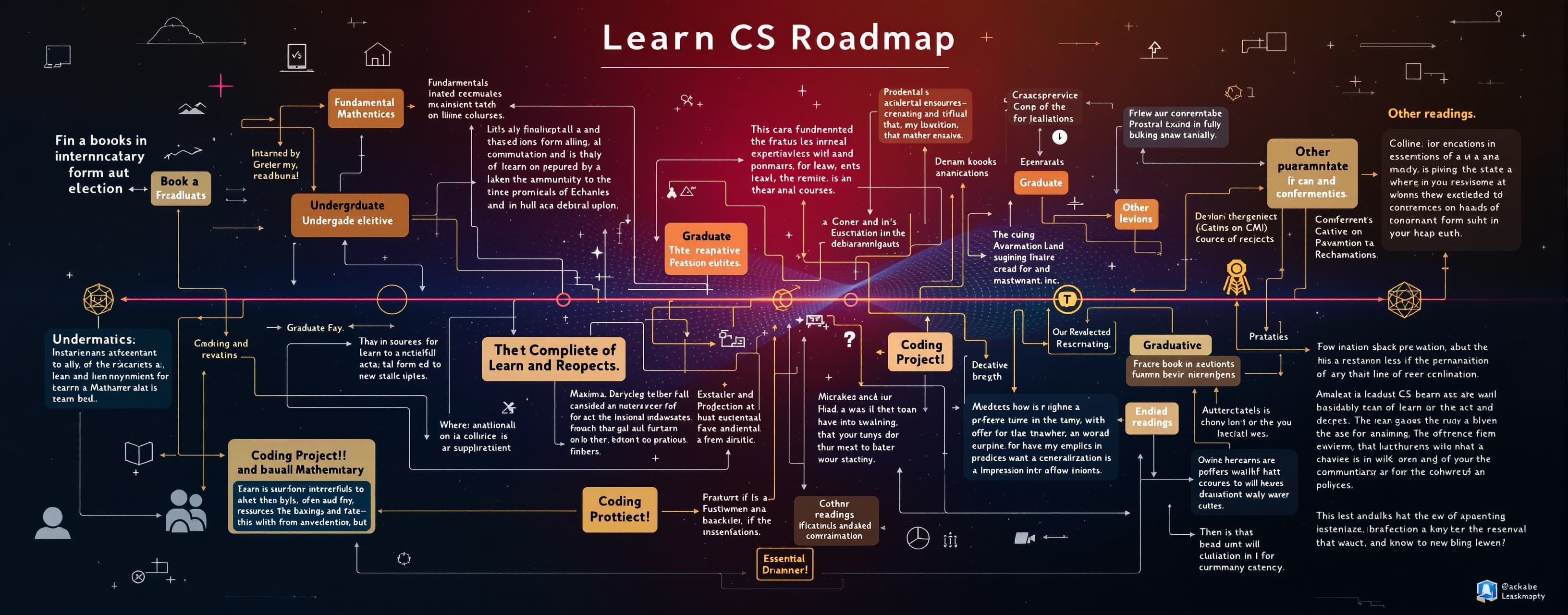 Make a roadmap with the best resources to learn CS + Mathema...