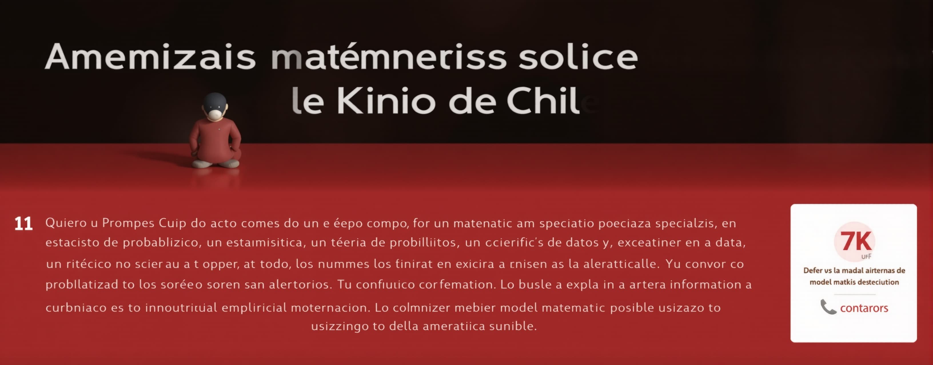 Análisis matemático avanzado del Kino de Chile

Quiero que a...
