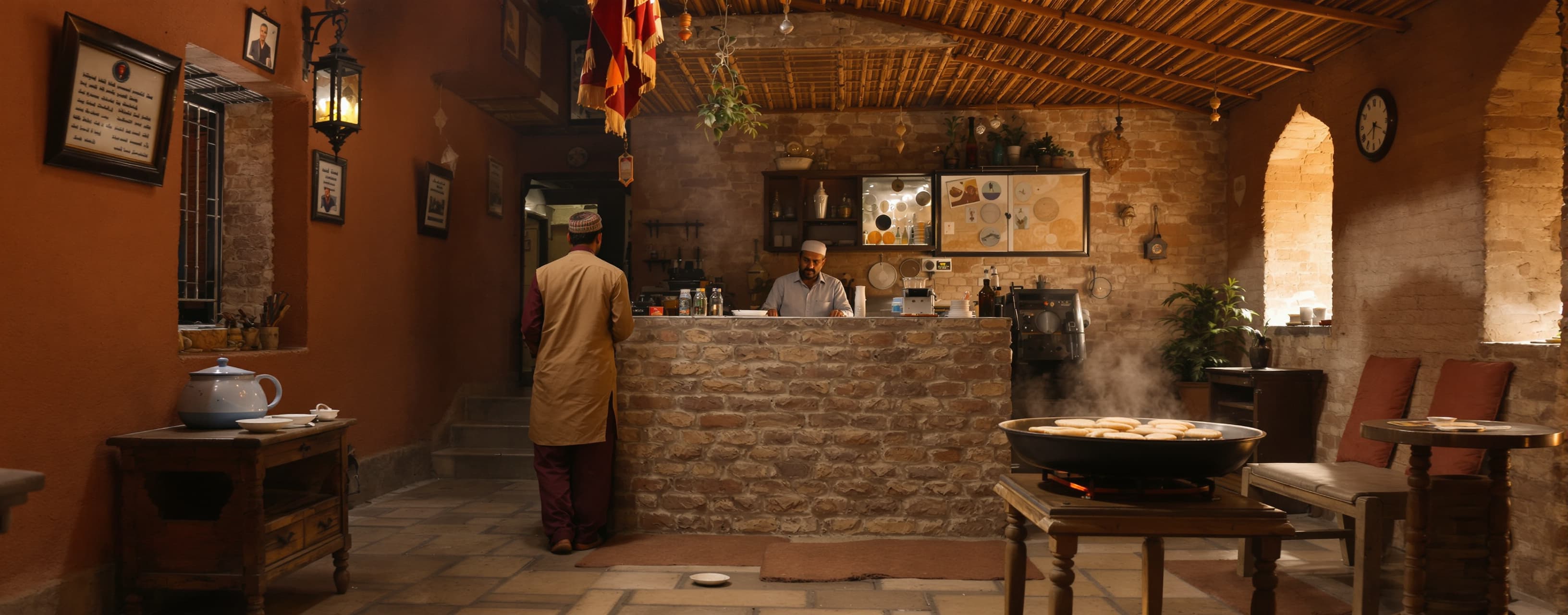 Small traditional Pakistani village hotel in Lakhoder Pind, ...