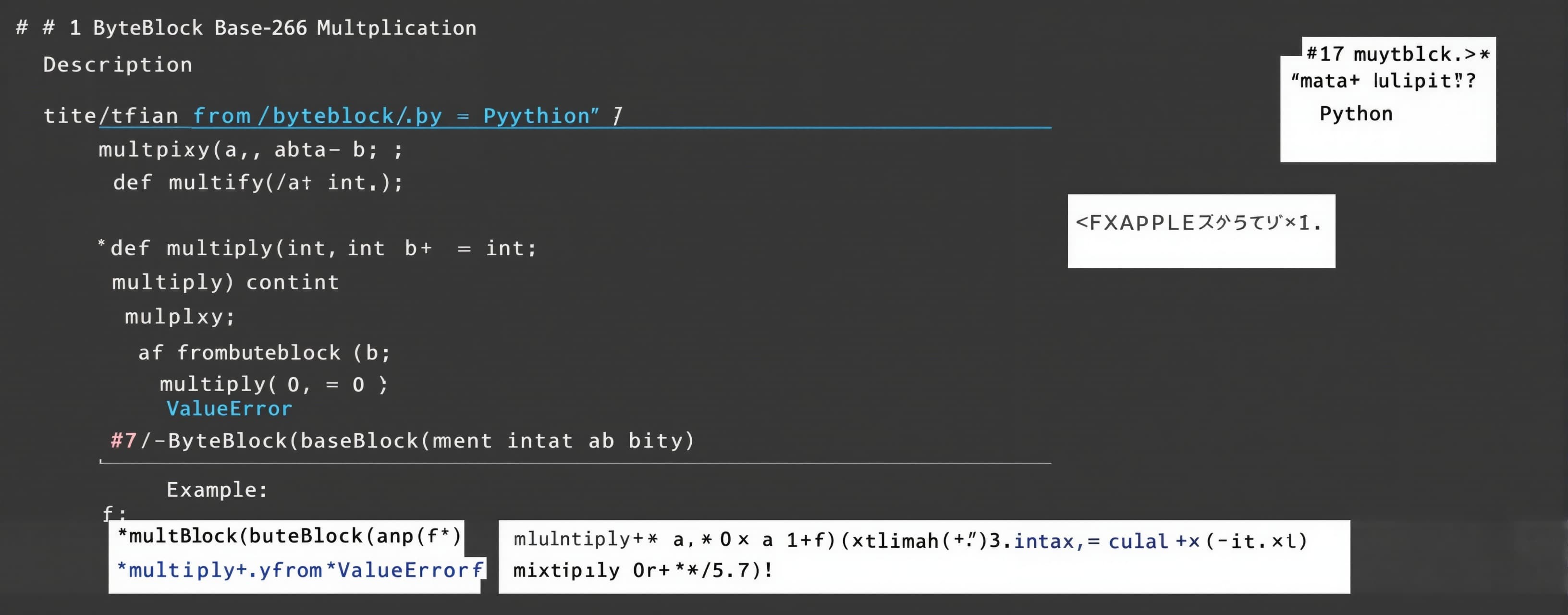 # ByteBlock Base-256 Multiplication

Python 原生整数支持任意位长乘法，但很多...