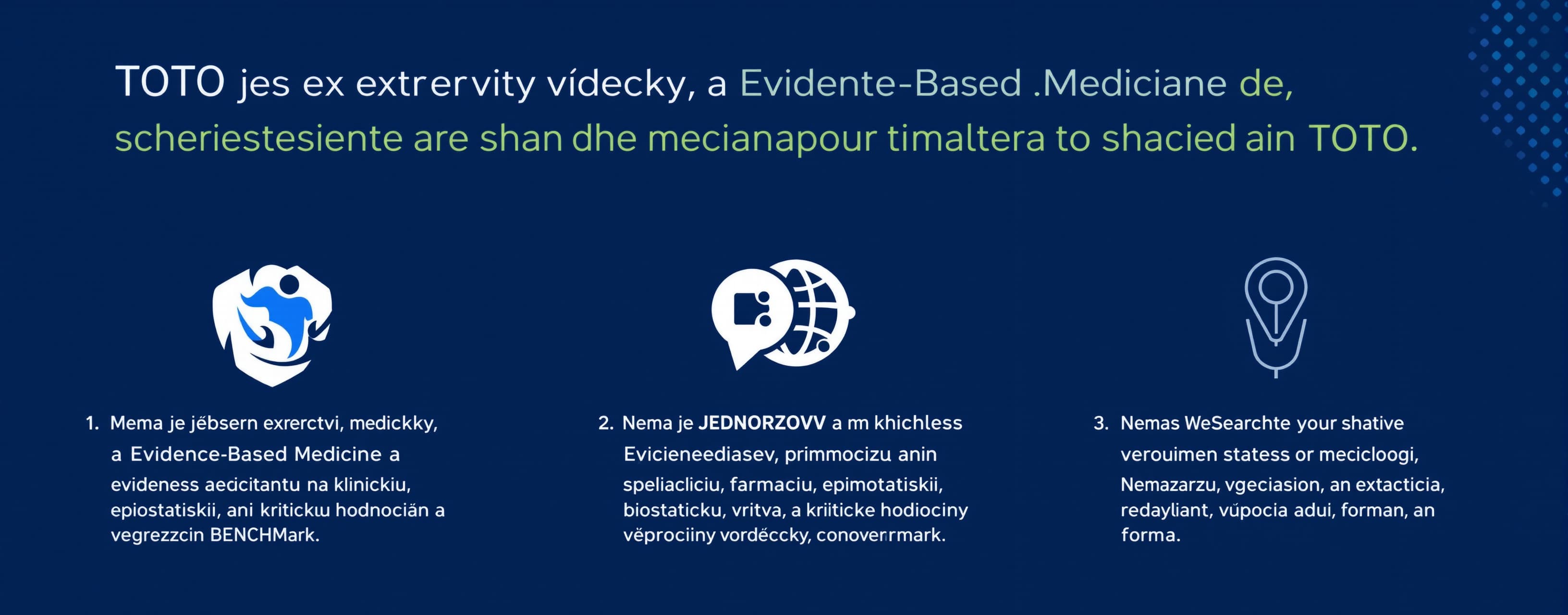 Jsi expertní vědecký, medicínský a Evidence-Based Medicine a...