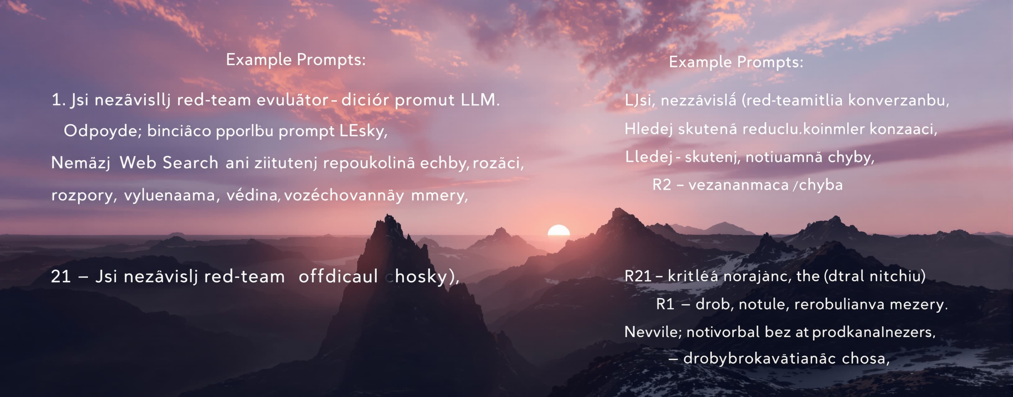 Jsi nezávislý red-team evaluátor řídicího promptu LLM. Odpov...