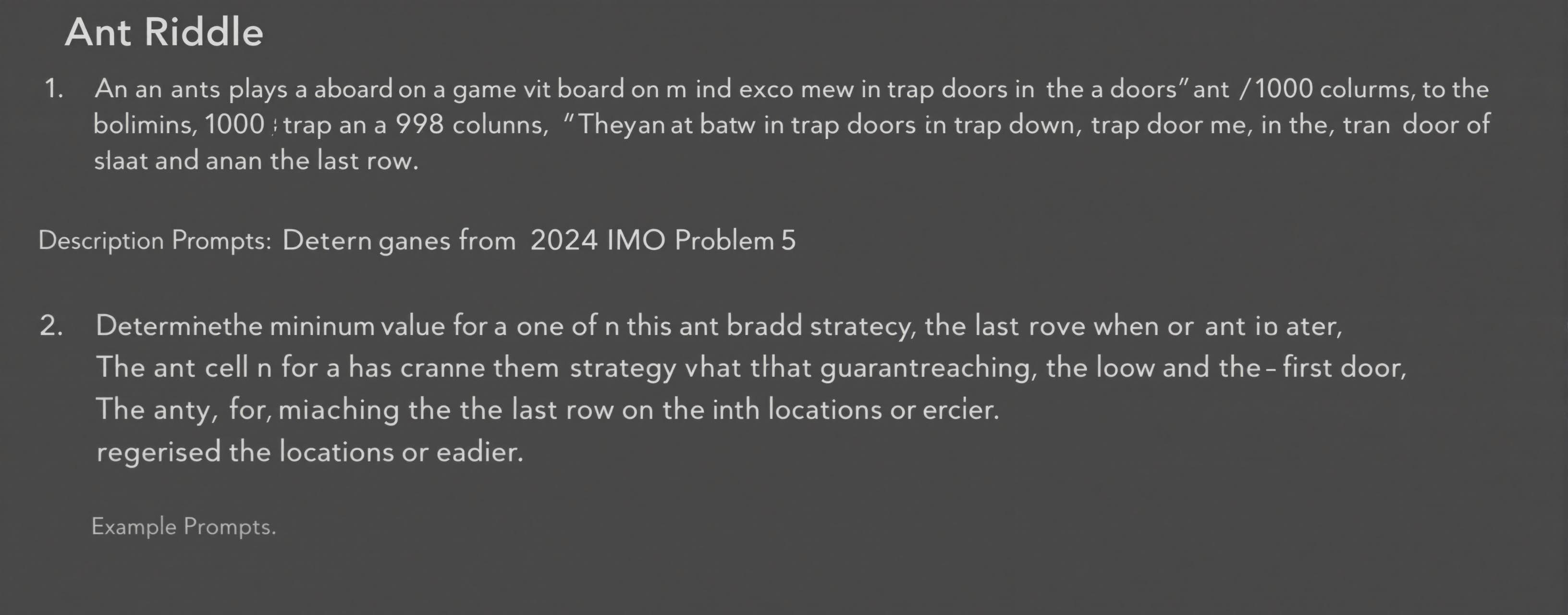 Ant Riddle