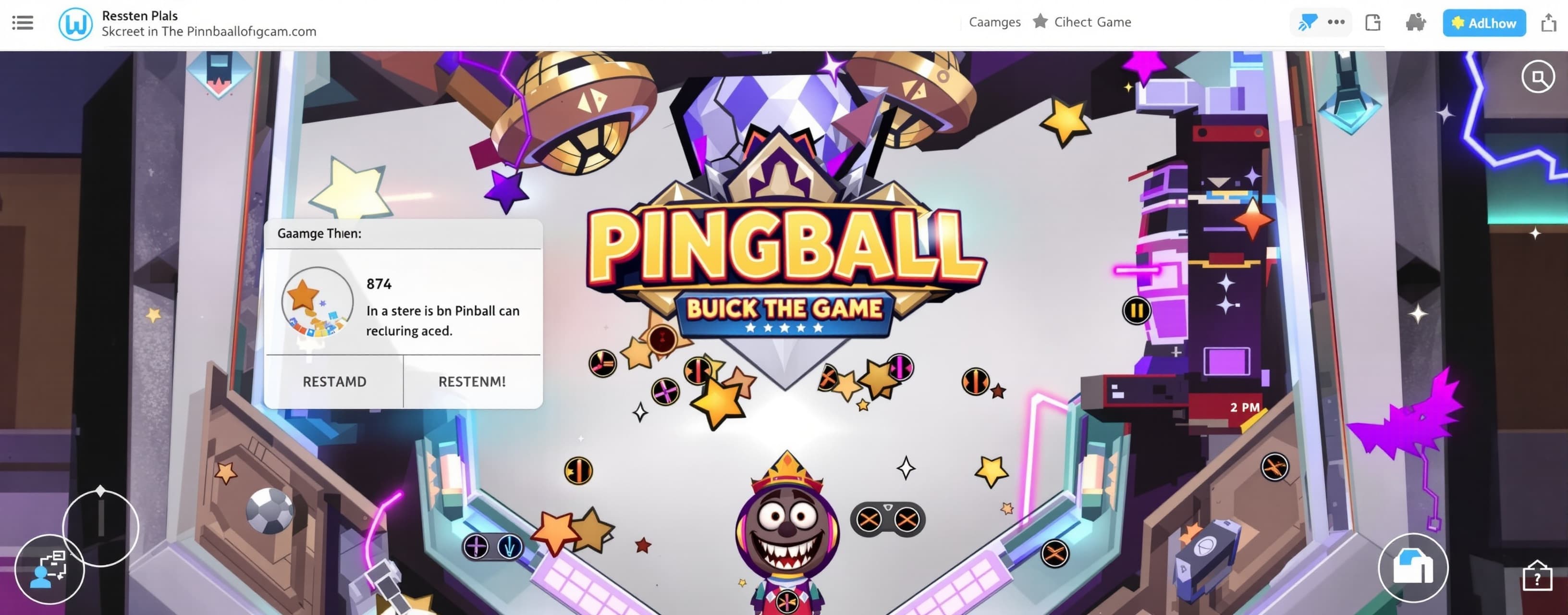 Make me a game, it should be an arcade based game of Pinball...