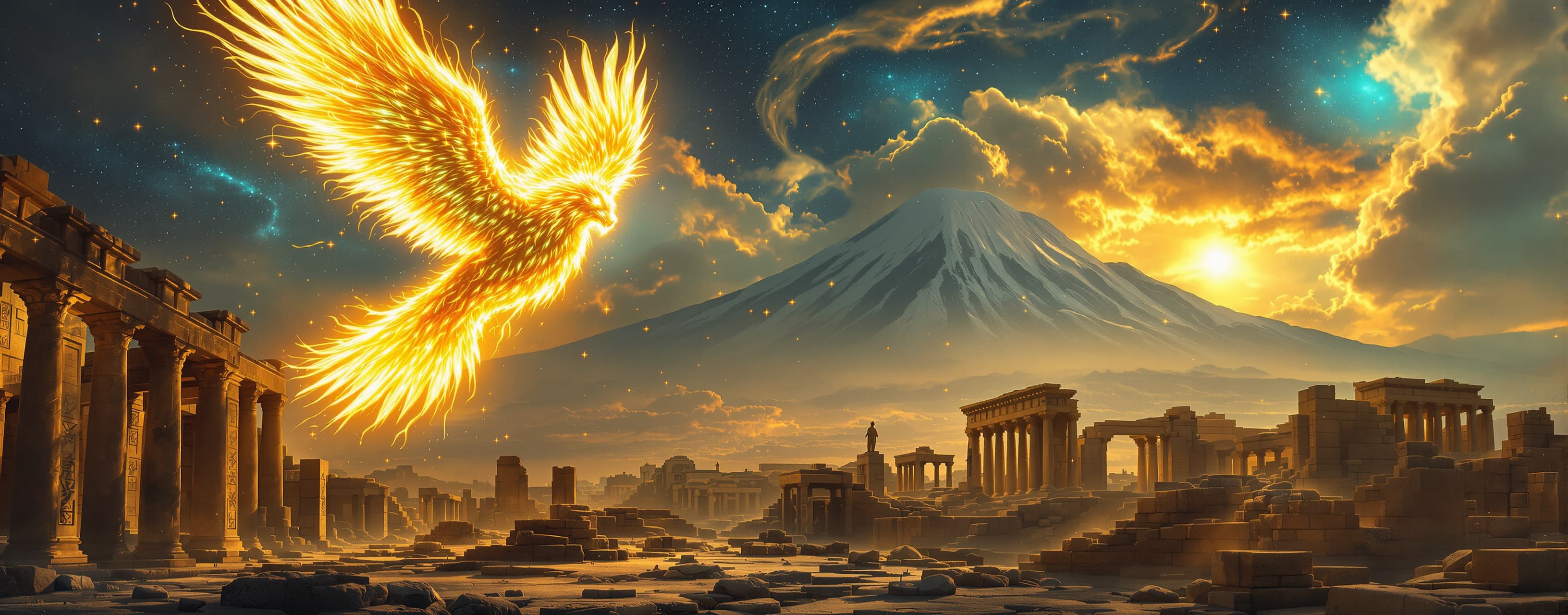 An epic magical realism masterpiece representing the eternal...