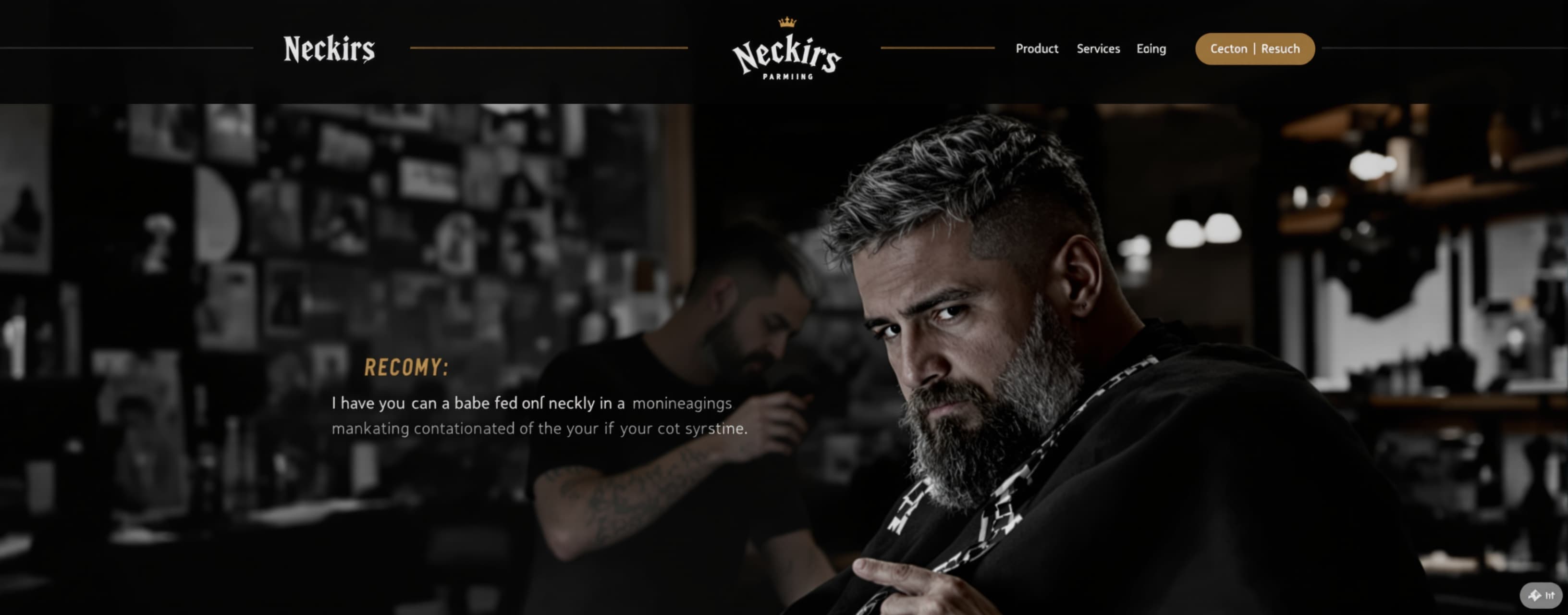 make me a barber shops page "Neckirs" with a lot of features...