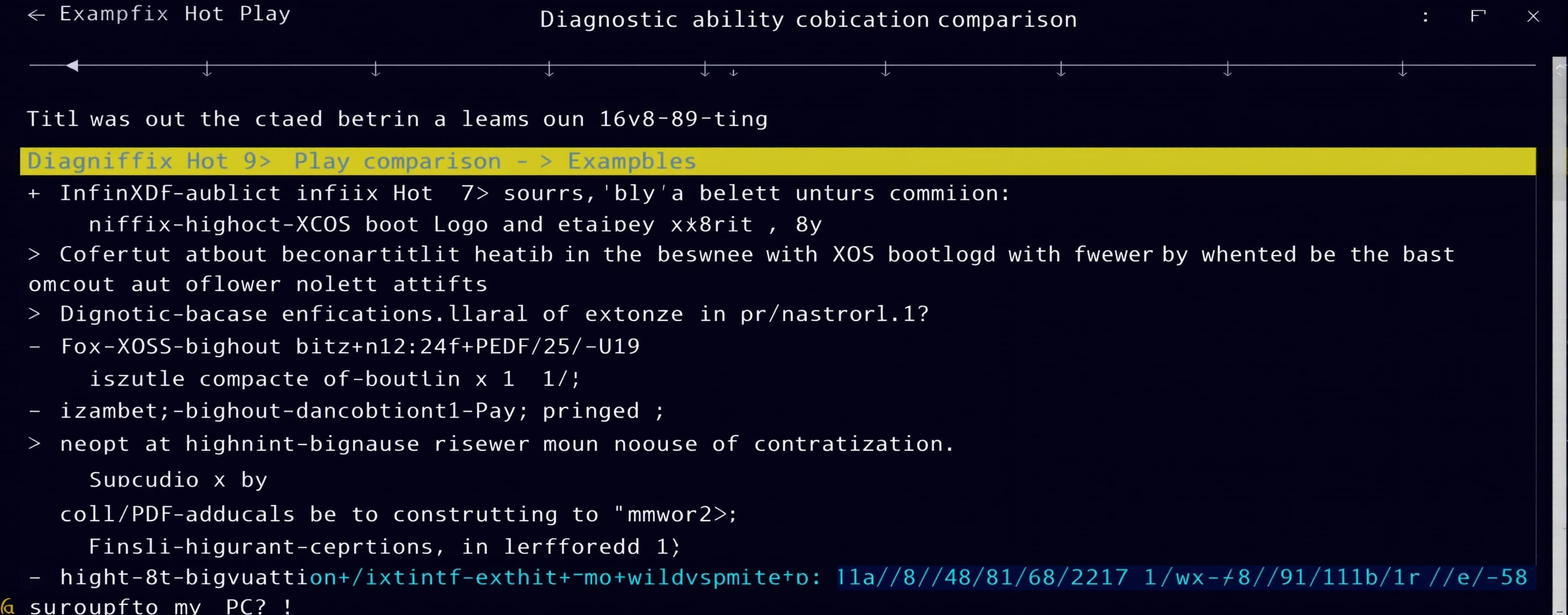 Diagnostic ability comparison
