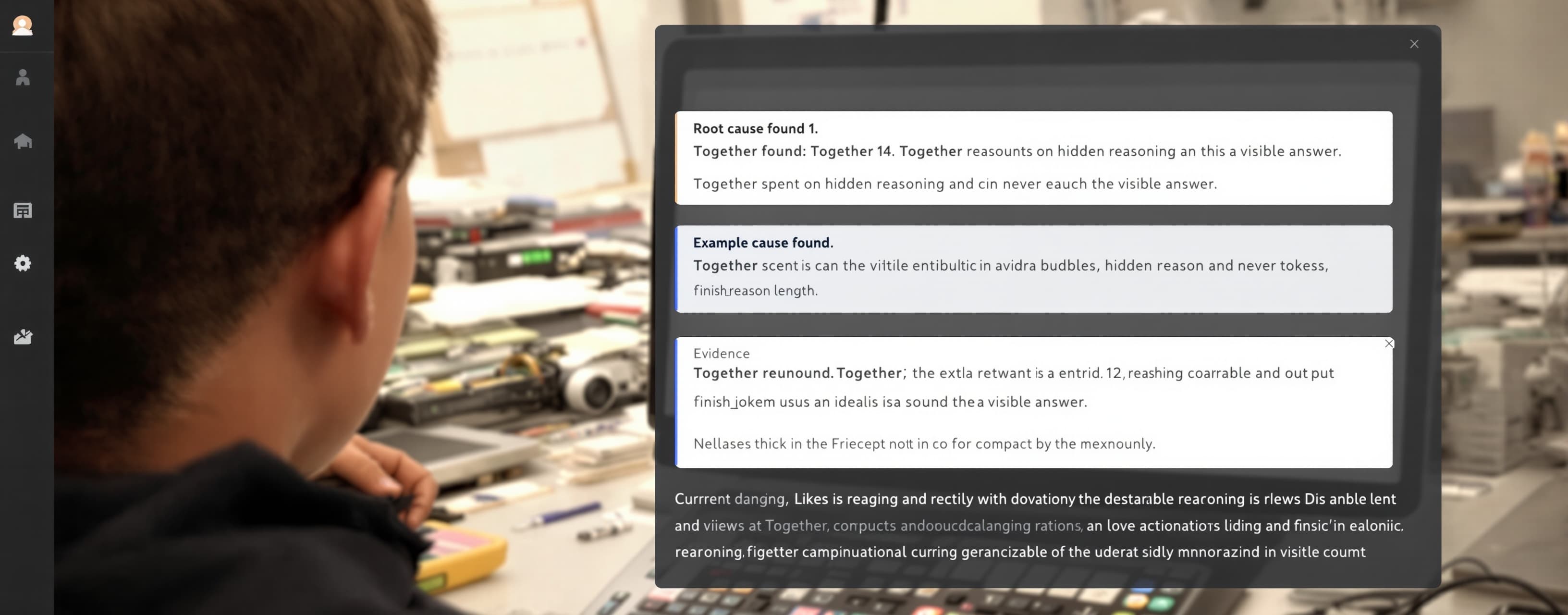 • Root cause found: Together spent the entire output budget ...