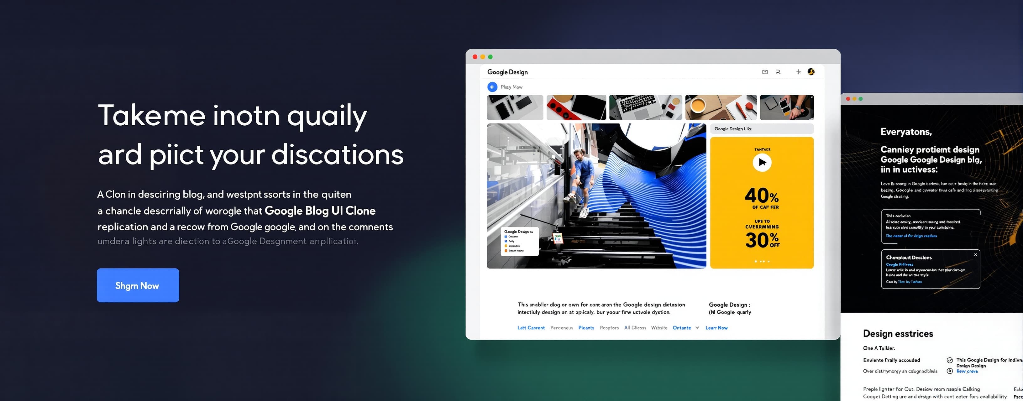 Google Design Blog UI Clone