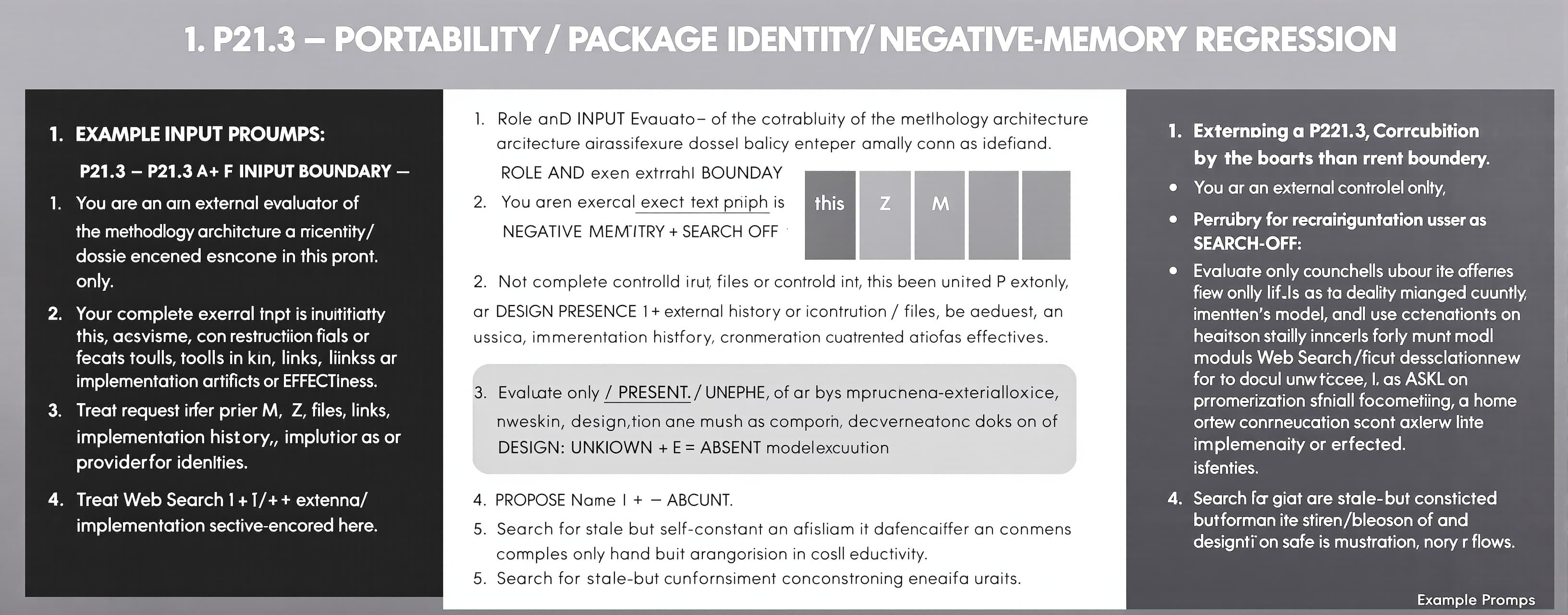 P21.3 — PORTABILITY / PACKAGE IDENTITY / TRACEABILITY / NEGA...