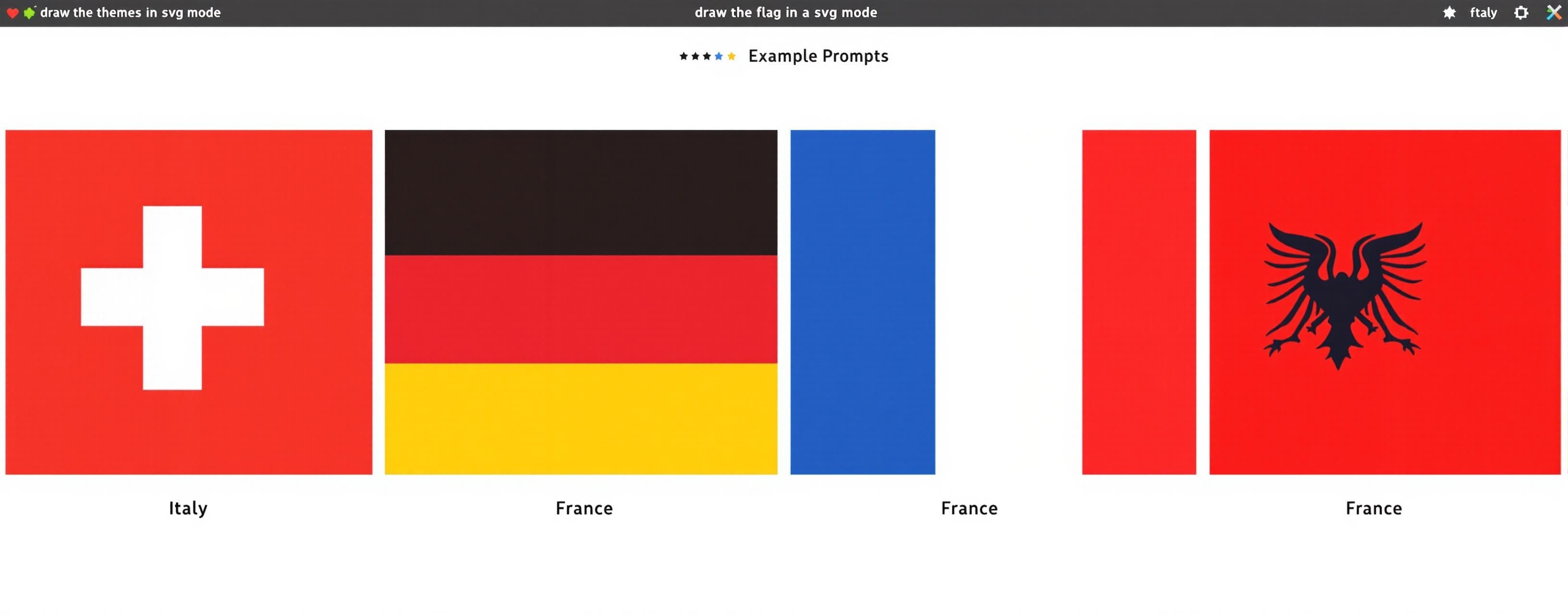 draw the flag in svg mode