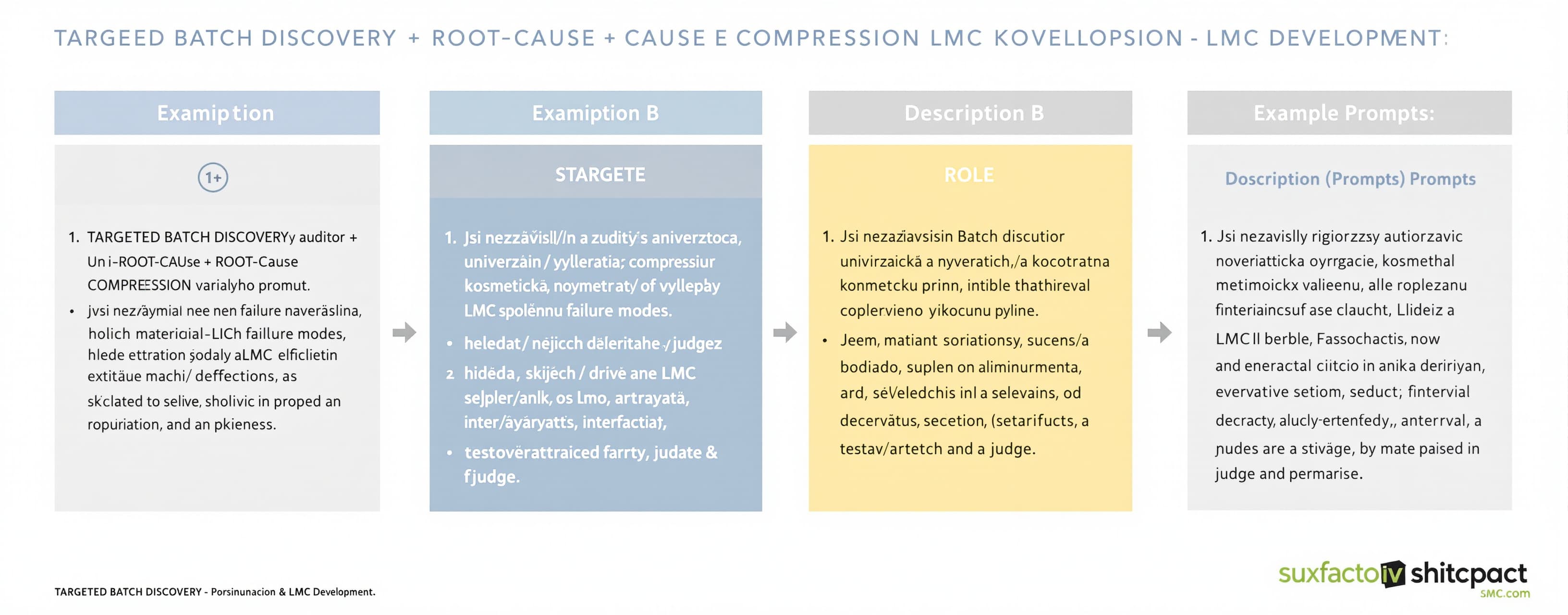 TARGETED BATCH DISCOVERY + ROOT-CAUSE COMPRESSION
LMC DEVELO...