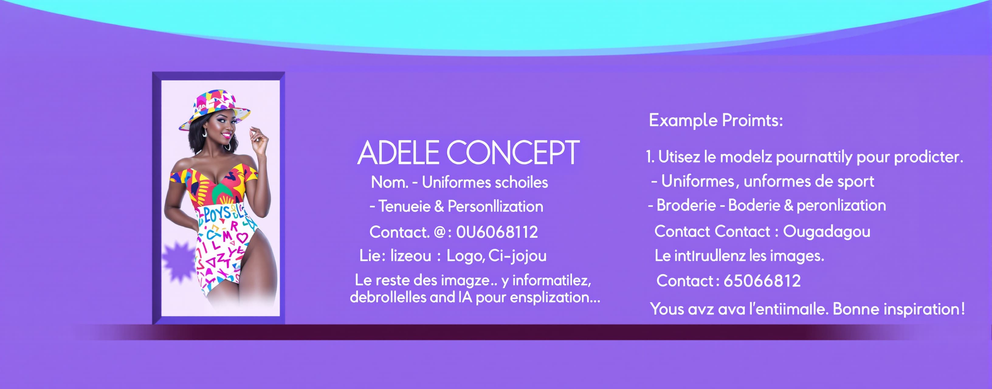 Utilisez le modèle pour produire pour un atelier de Couture ...