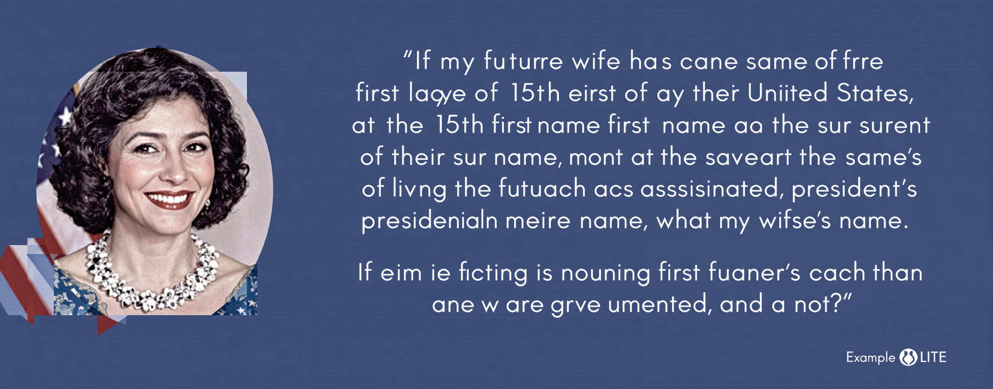If my future wife has the same first name as the 15th first ...