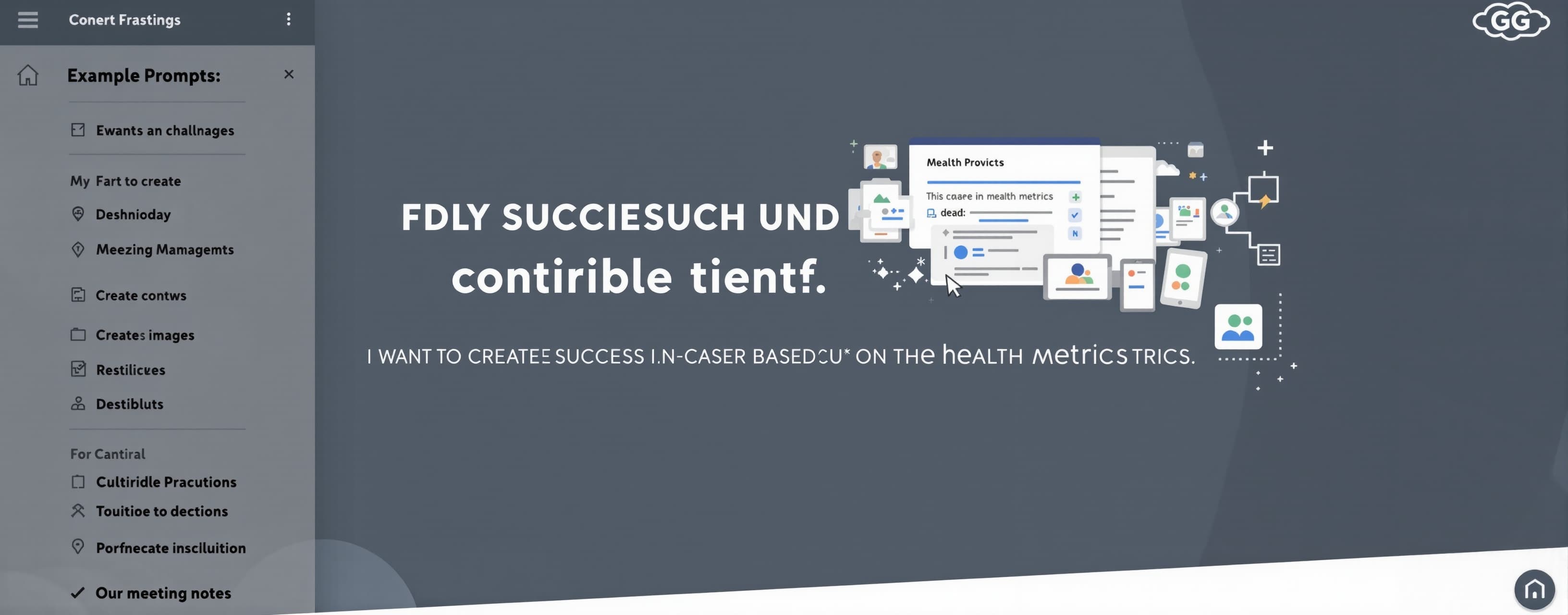 I want to create a success plan based on the health metrics ...