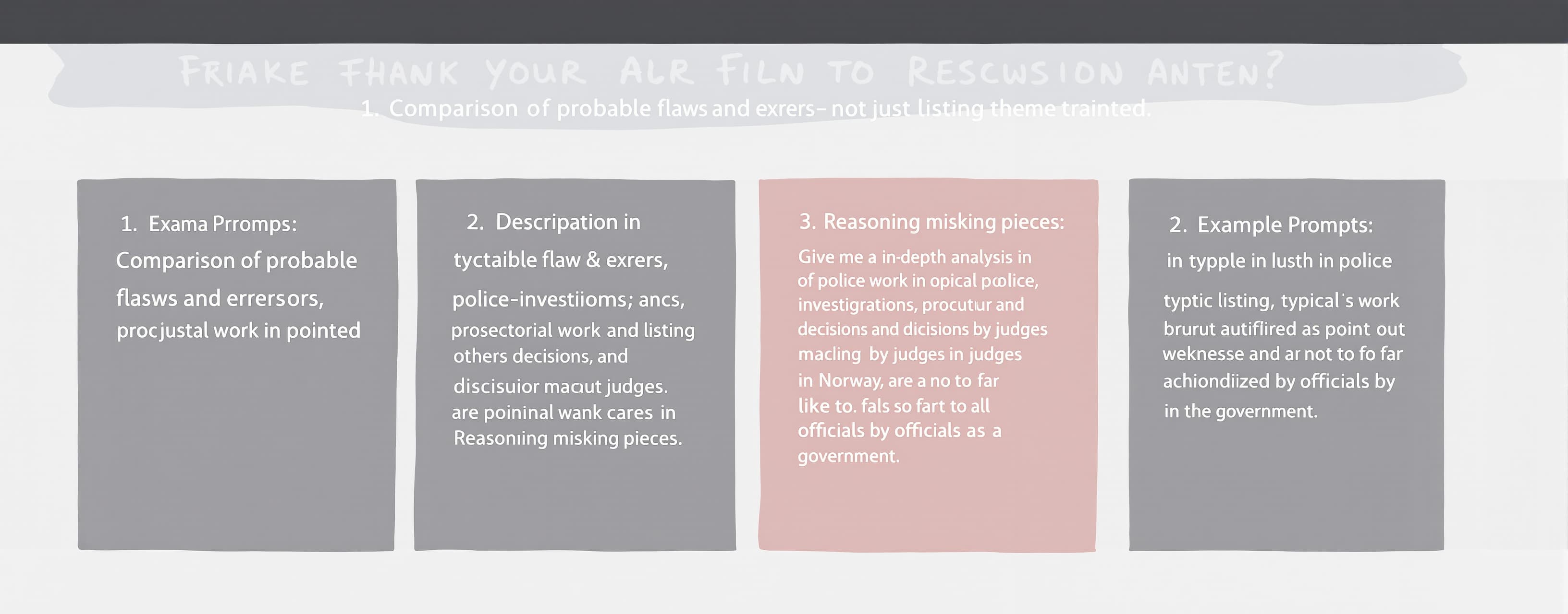 Comparison of probable flasws and errors - not just listing what others have pointed out