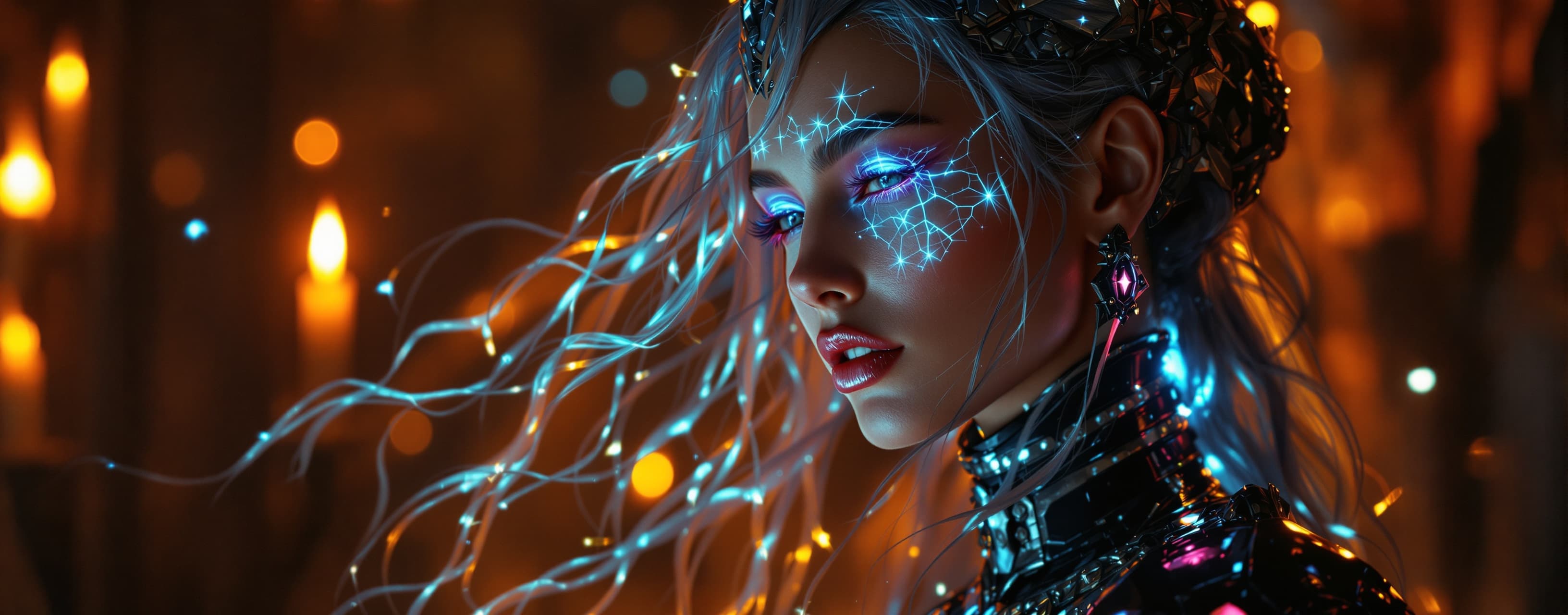 character holo woman 01, a hyper‑detailed holographic woman ...