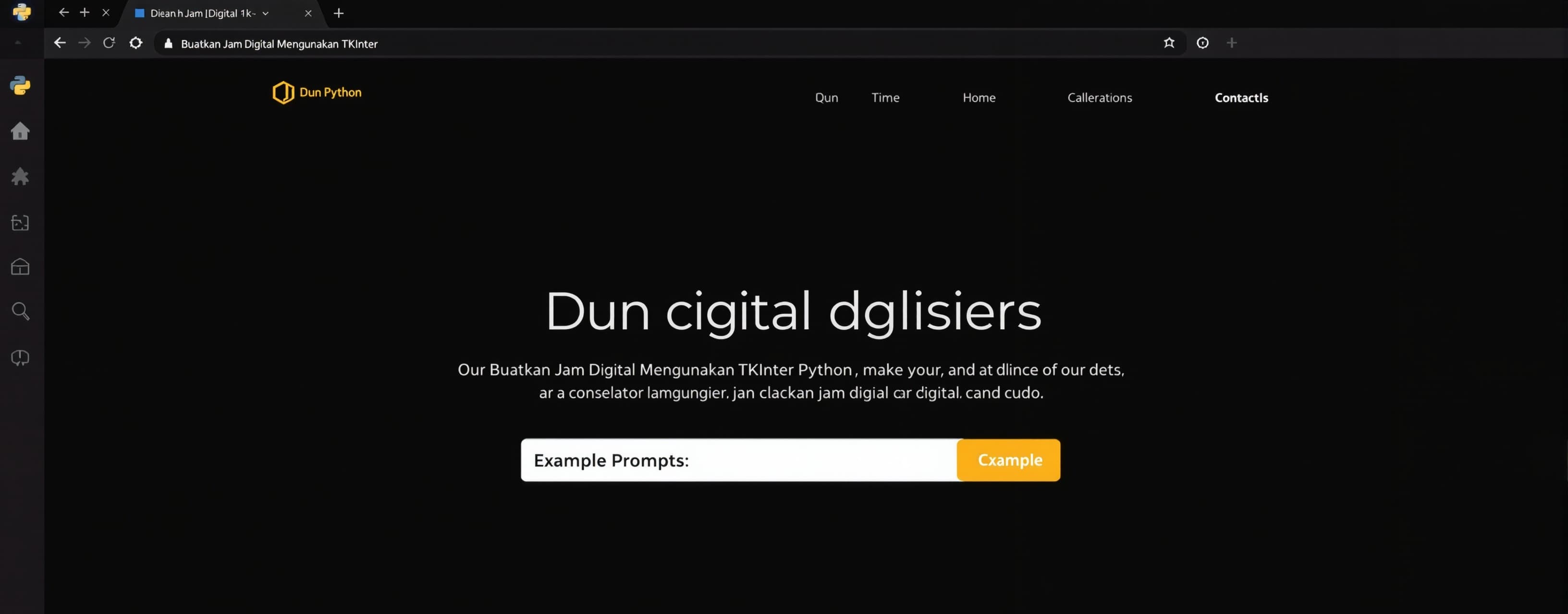 Buatkan Jam Digital Menggunakan TKInter Python.
