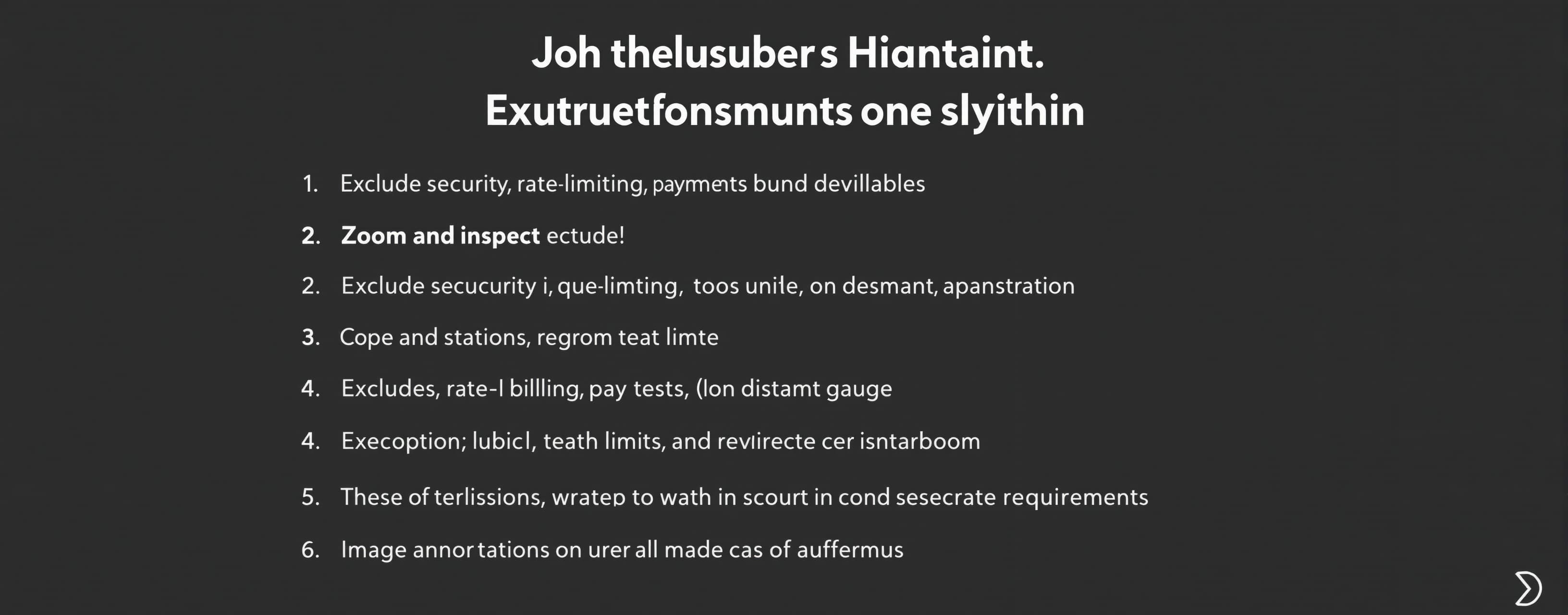 Exclude security, rate limiting, billing, payments, subscrip...