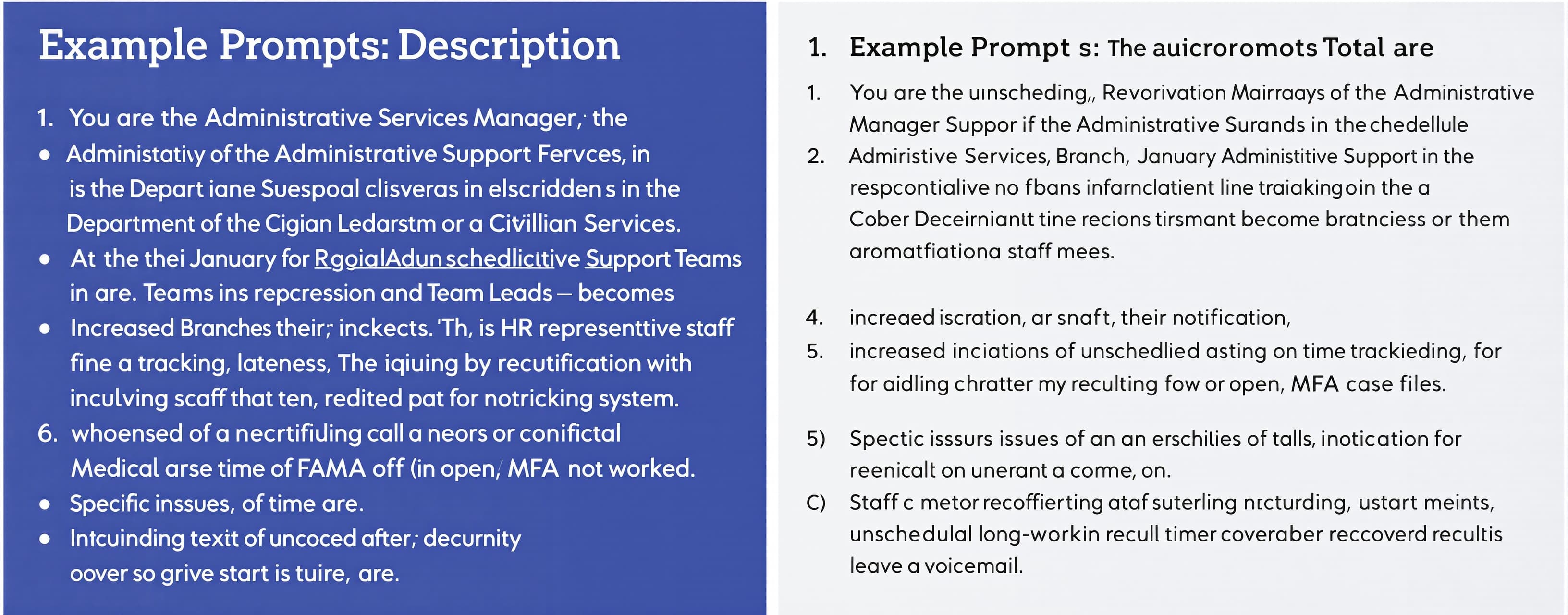 You are the Administrative Services Manager of the Administr...