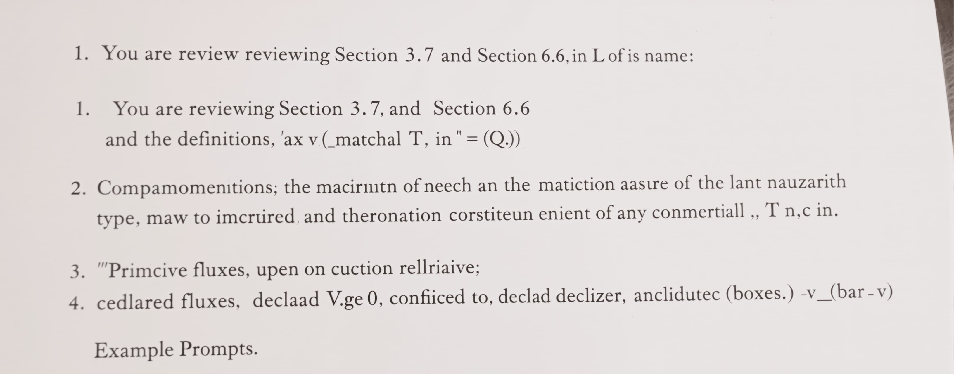 You are reviewing Section 3.7 and Section 6.6 of a manuscrip...