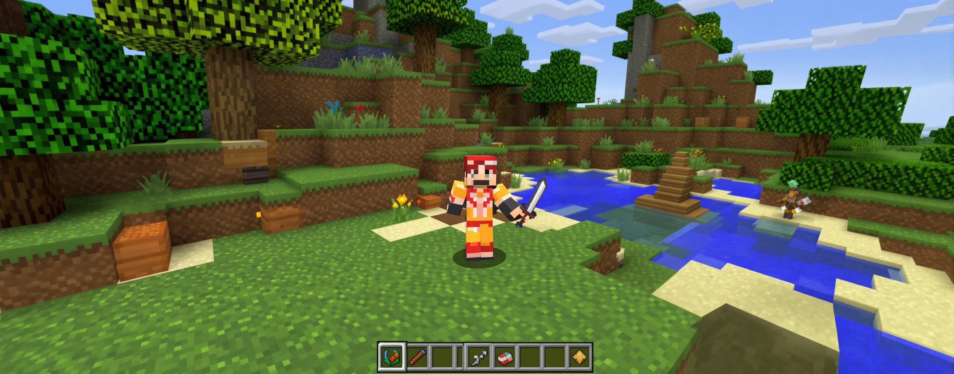 Create a complete 3D sandbox game inspired by Minecraft usin...