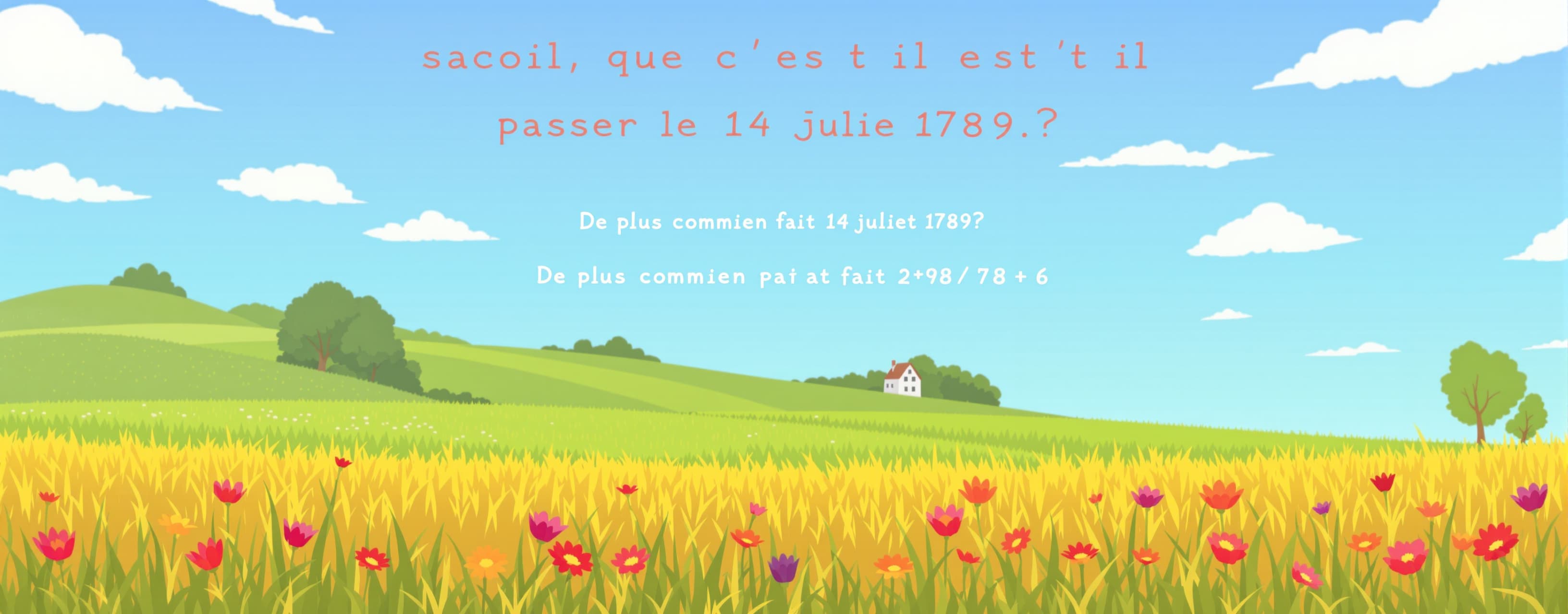 salut, que c'est t il passer le 14 juillet 1789 ?
De plus co...