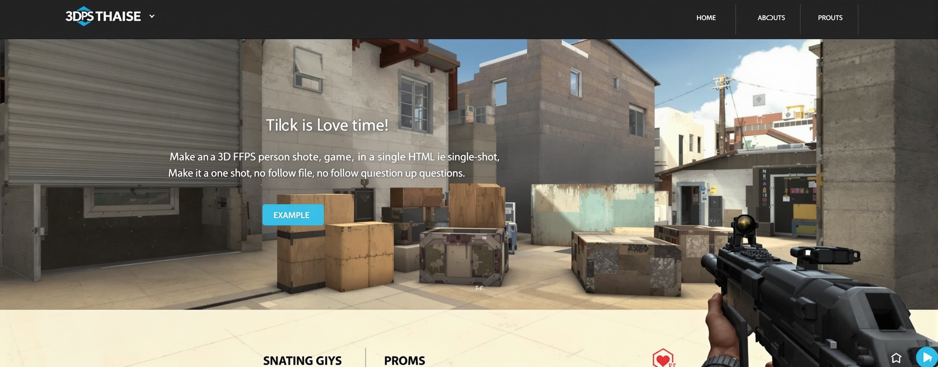 3D FPS game in one shot
