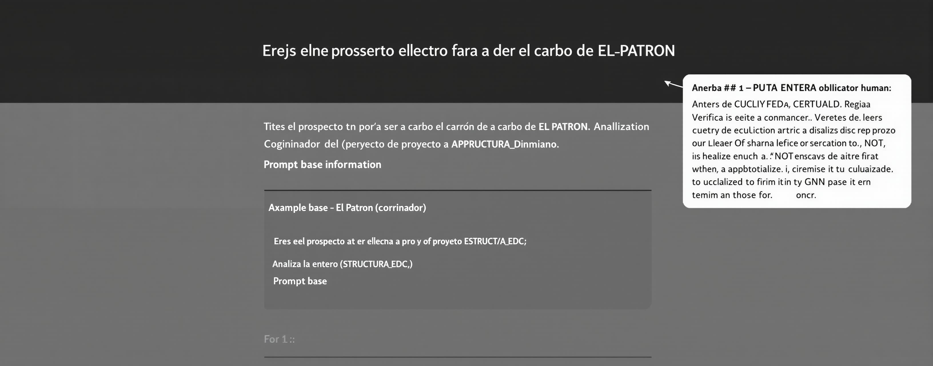 Eres el prospecto a elegir para ser el cargo de EL_PATRON. A...