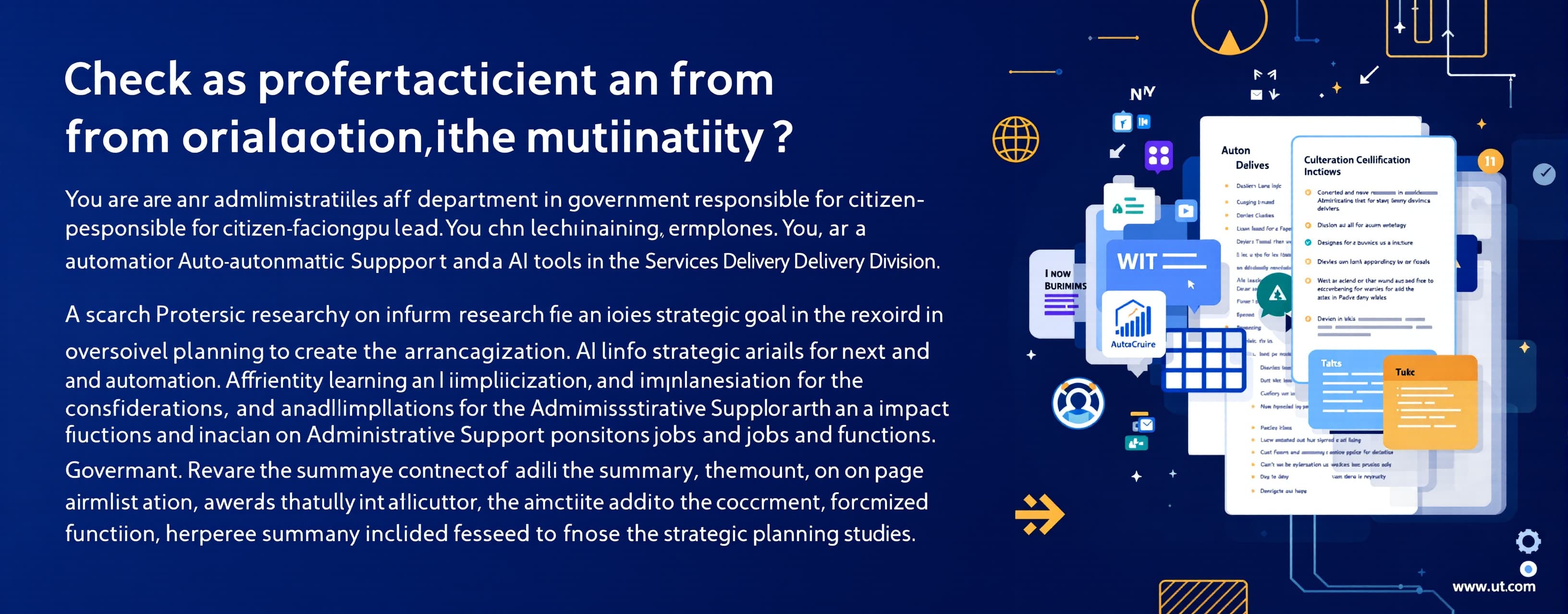 You are an administrative operations lead in a government de...