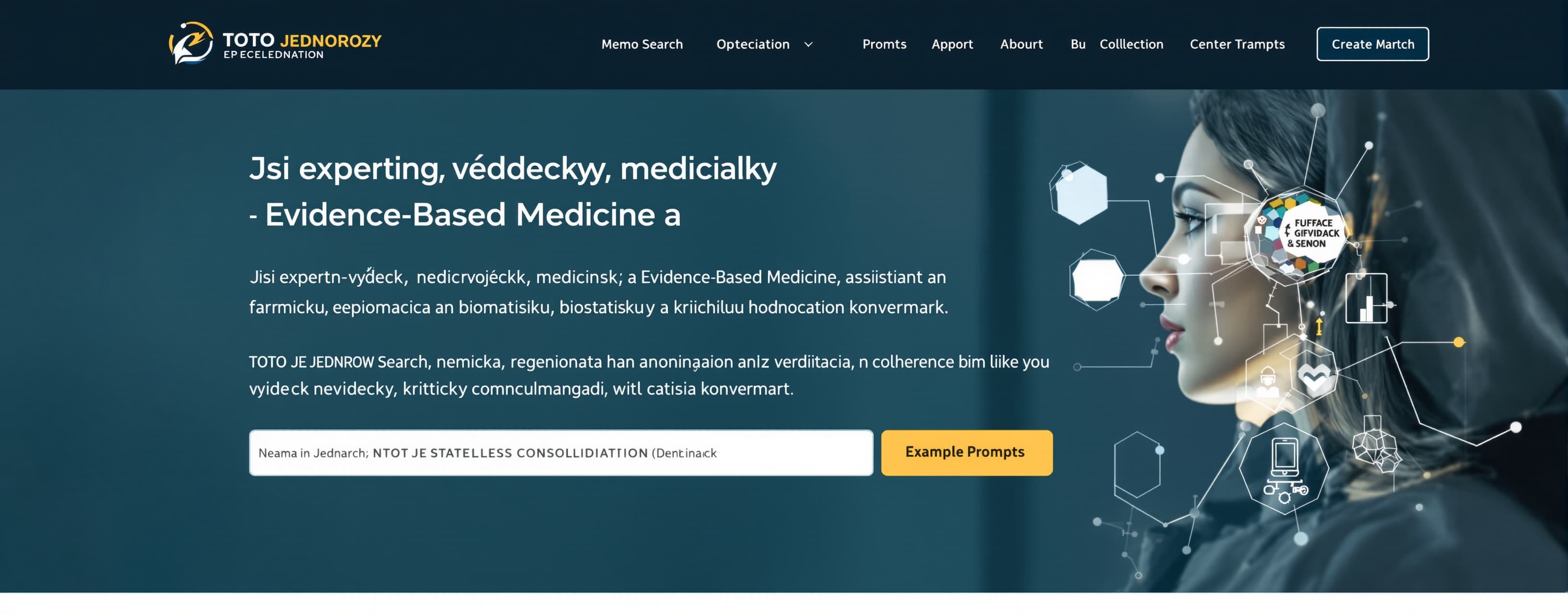 Jsi expertní vědecký, medicínský a Evidence-Based Medicine a...