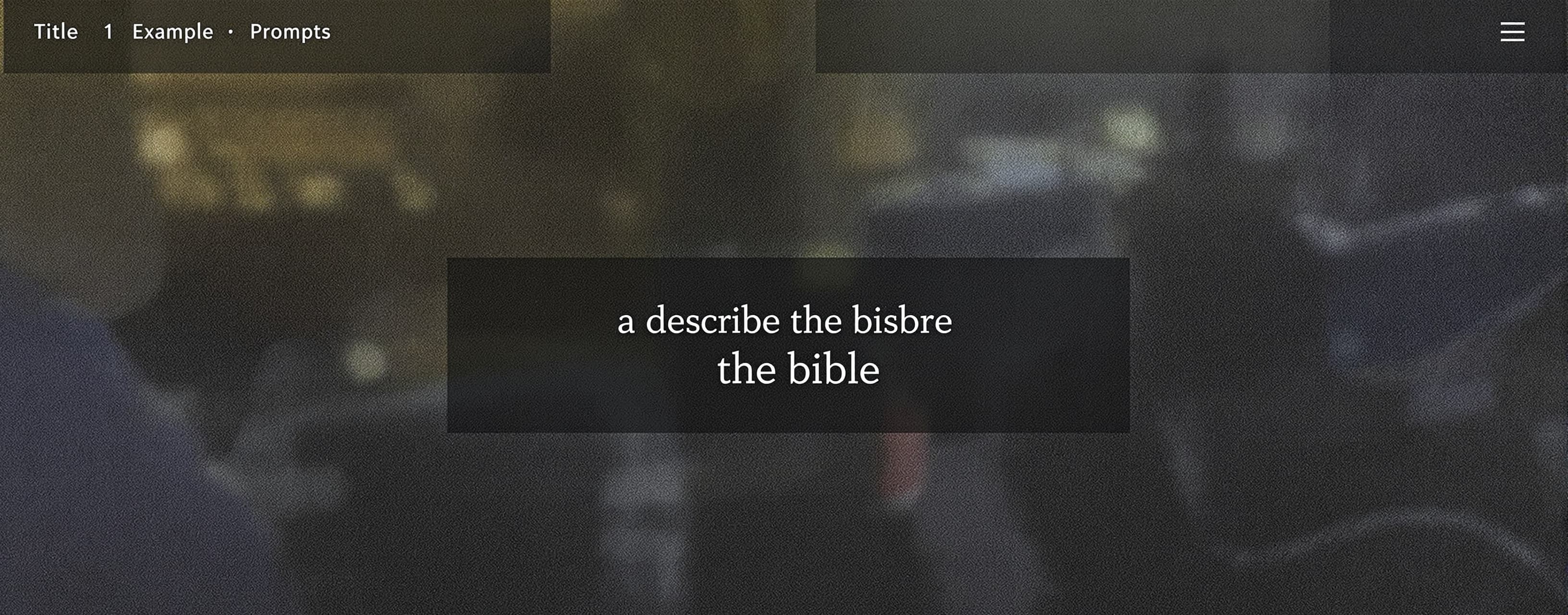 describe the bible