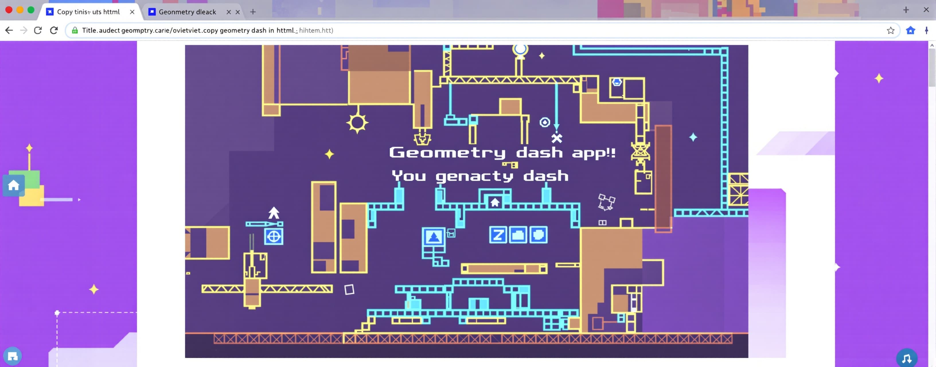 Copy geometry dash app in html