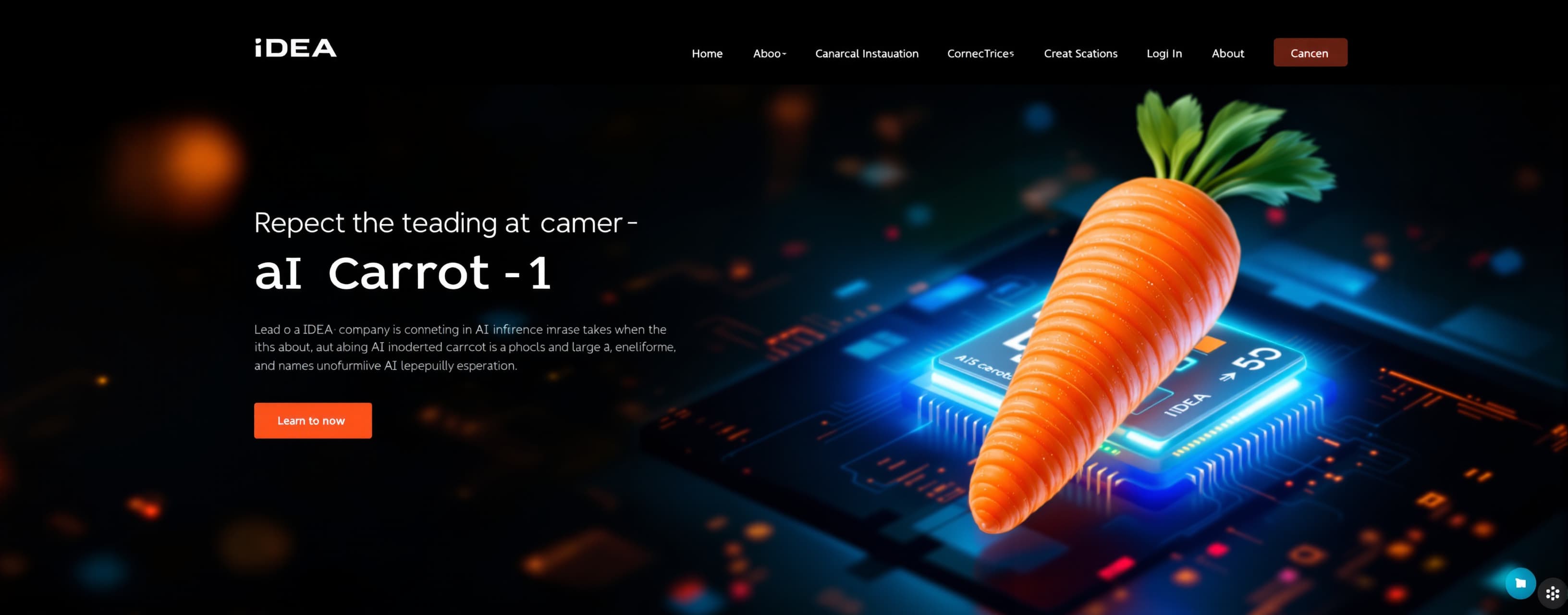 Build a complete, polished website for a fictional AI chip c...